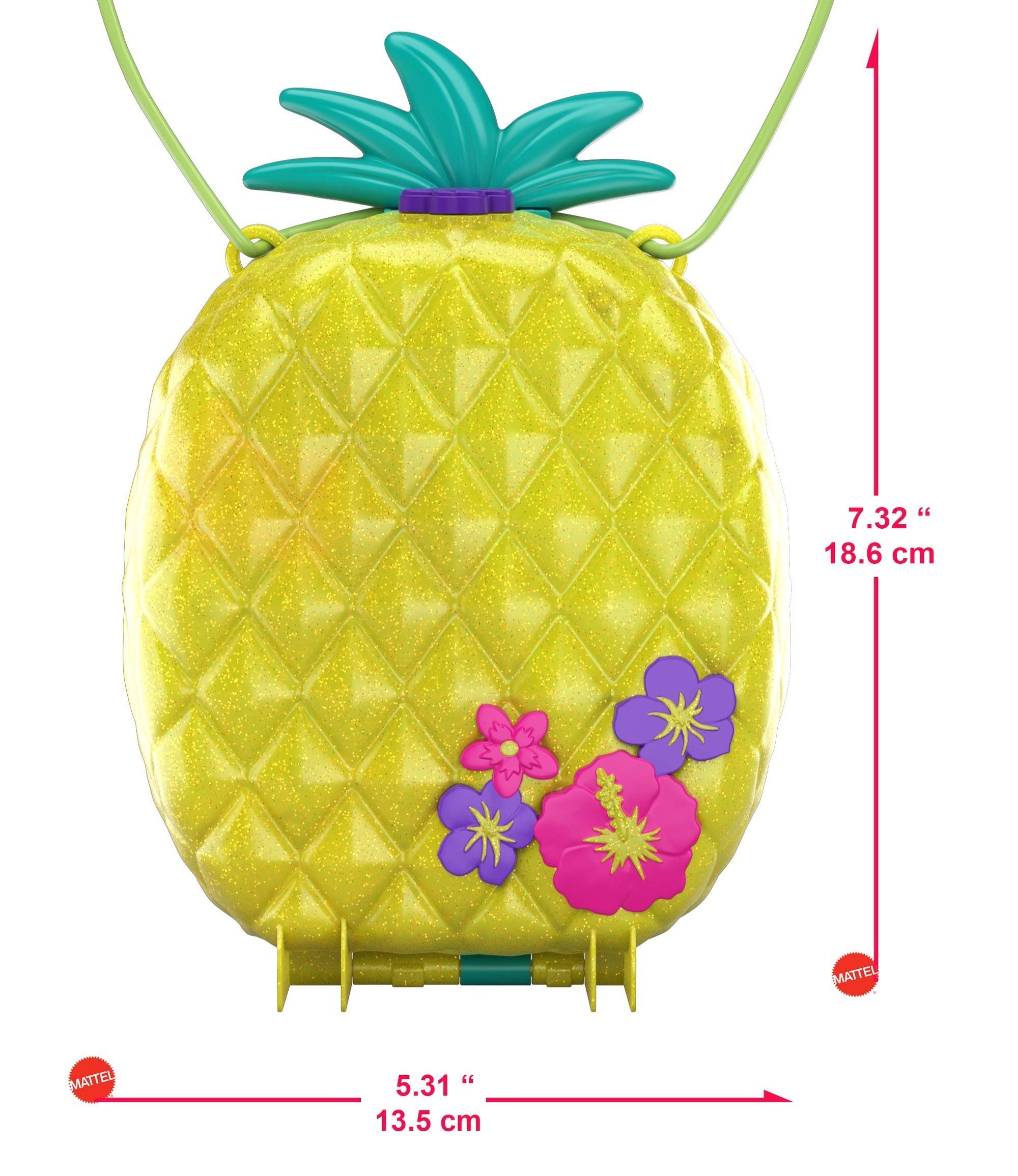 Polly Pocket Cofre Colgante Polly con Lila en Forma de piña, muñeca con Accesorios (Mattel GKJ64)