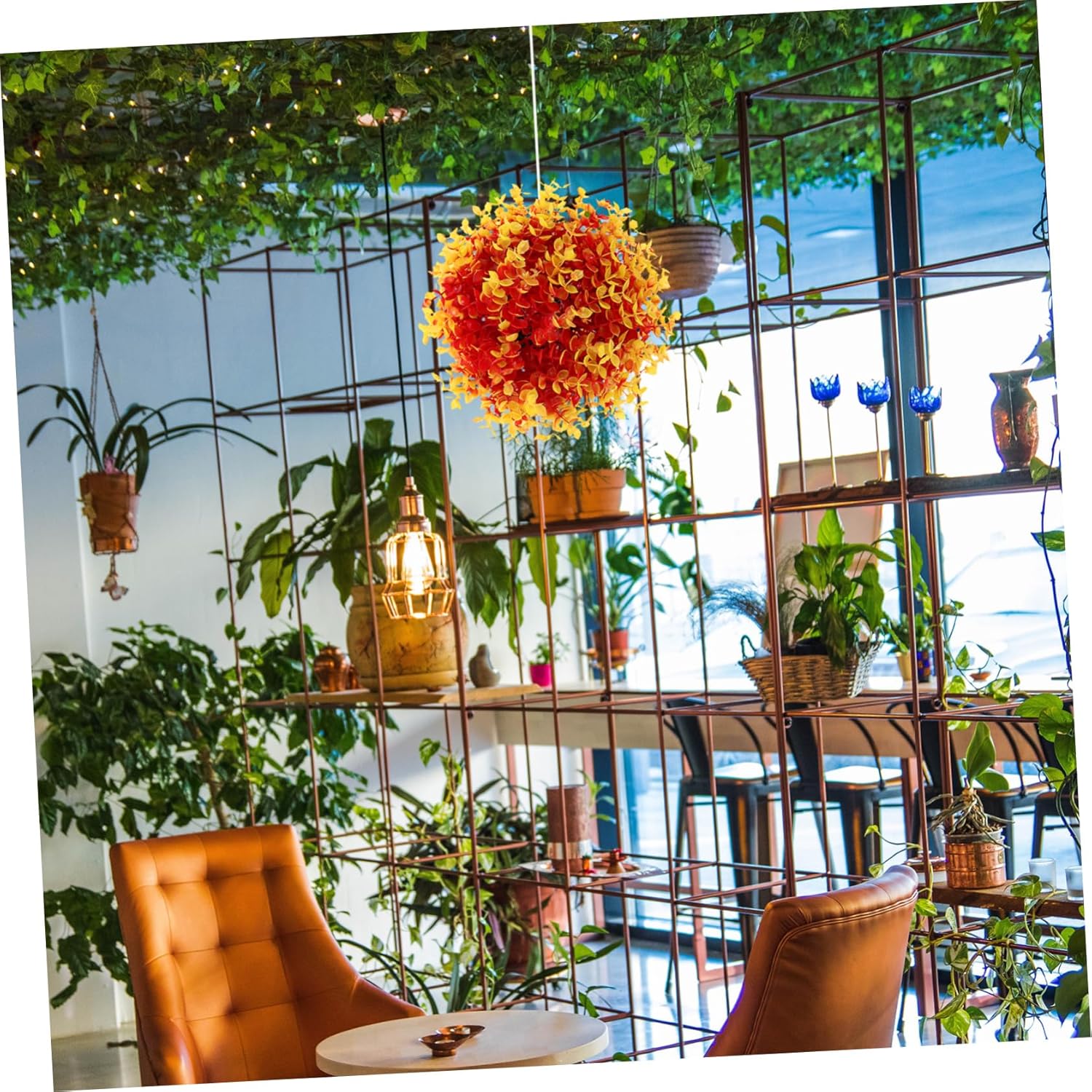 Cabilock Artificial Plant Topiary Simulation Grass Decor for Use for Weddings Parties and Home Decoration Eucalyptus Style and Fade-Resistant