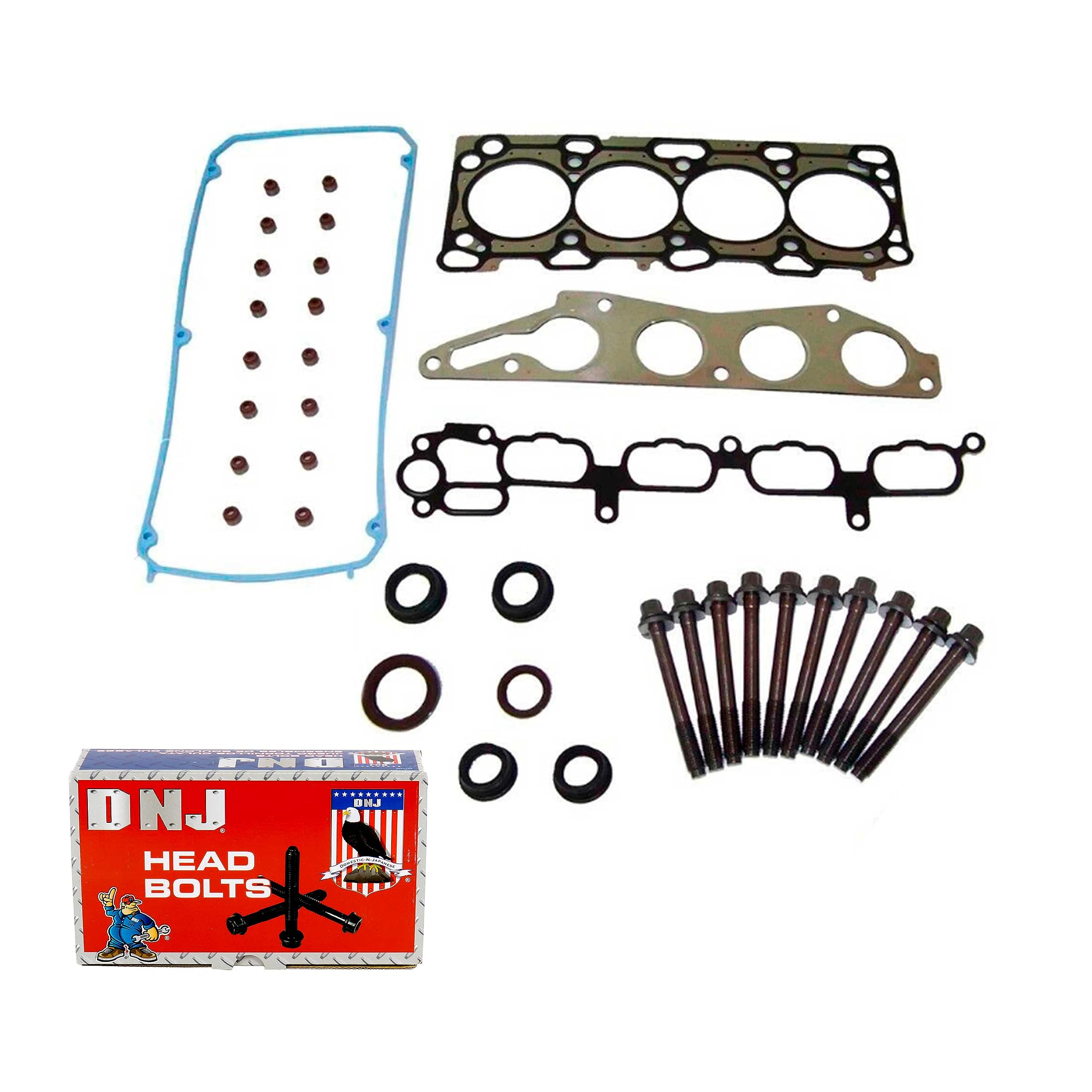 Restore Engine Performance: DNJ HGB162 Cylinder Head Gasket Set with Head Bolt Kit for 2005-2012 Mitsubishi Galant 2.4L