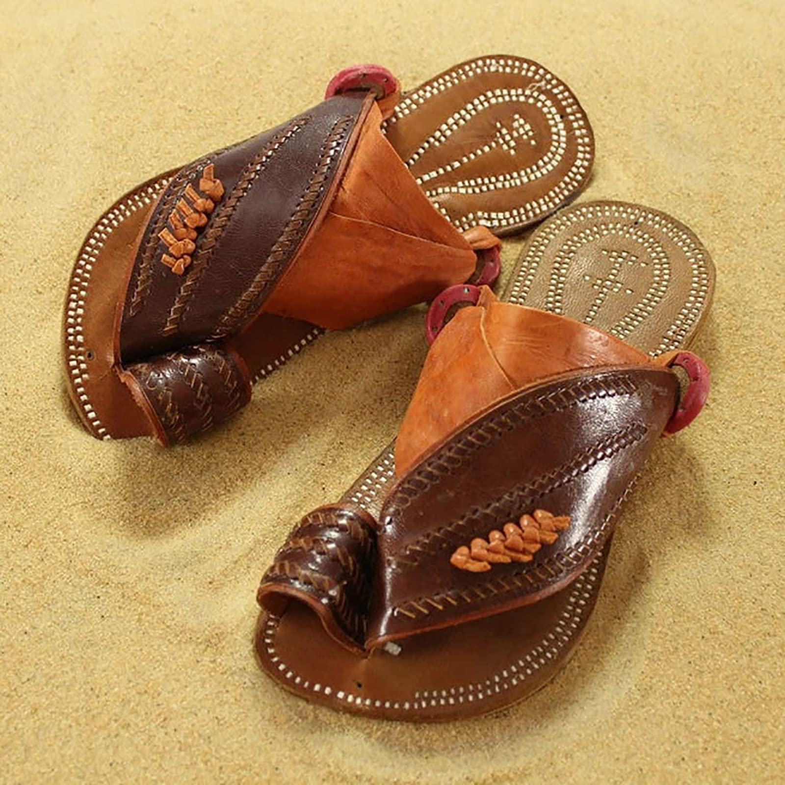 Sandalia correctora de dedos para hombres, chanclas de playa planas con punta de hierro para corrección de pies de verano, para zapatos ortopédicos para caminar con corrección ósea de dedos grandes
