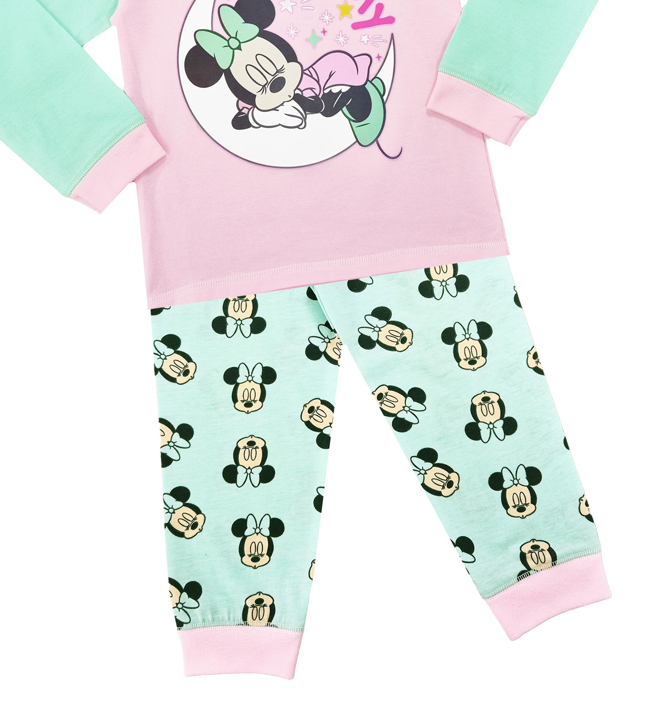 Disney Baby Girls Minnie Mouse Dreamy Pyjama Set Pjs Nightwear Size 6 to 24 Months