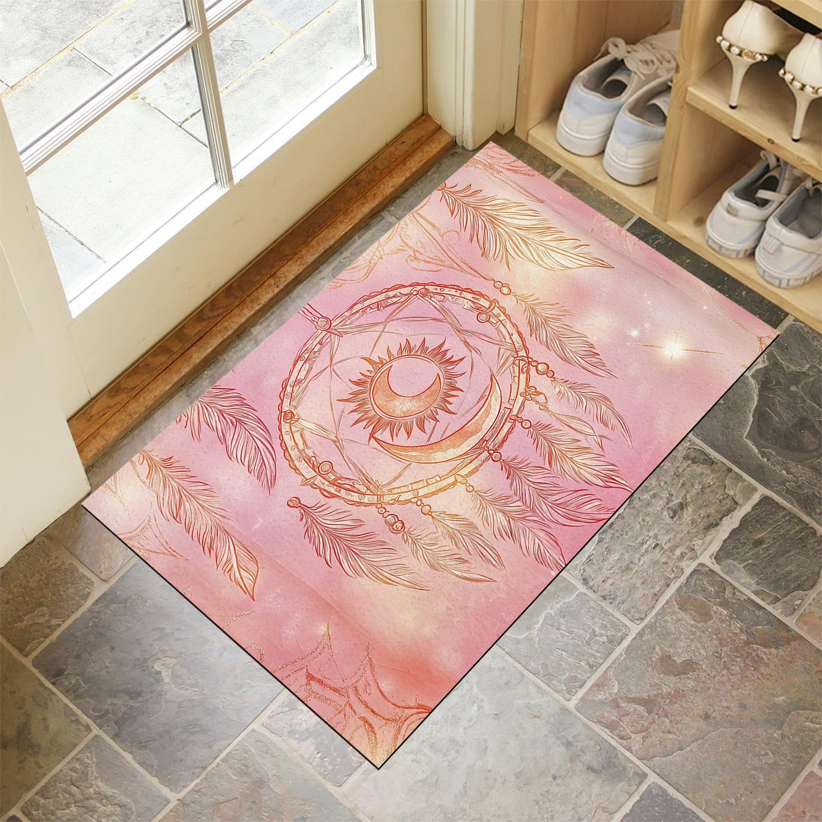 Paillasson extérieur 60x90cm tapis d'entrée imperméable lune