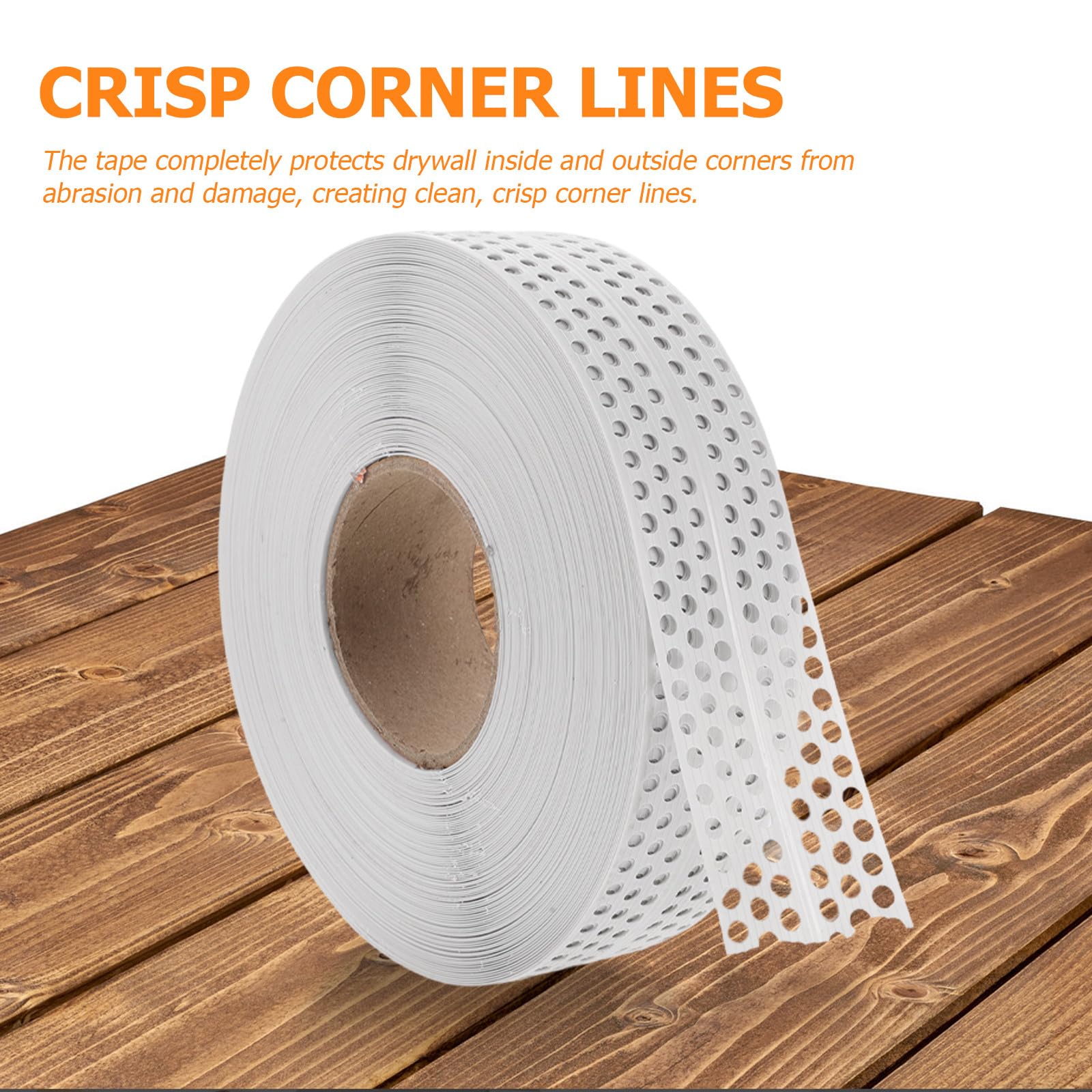 Cinta Autoadhesiva Pvc para Esquinas de Pared de Yeso, 1 Rollo