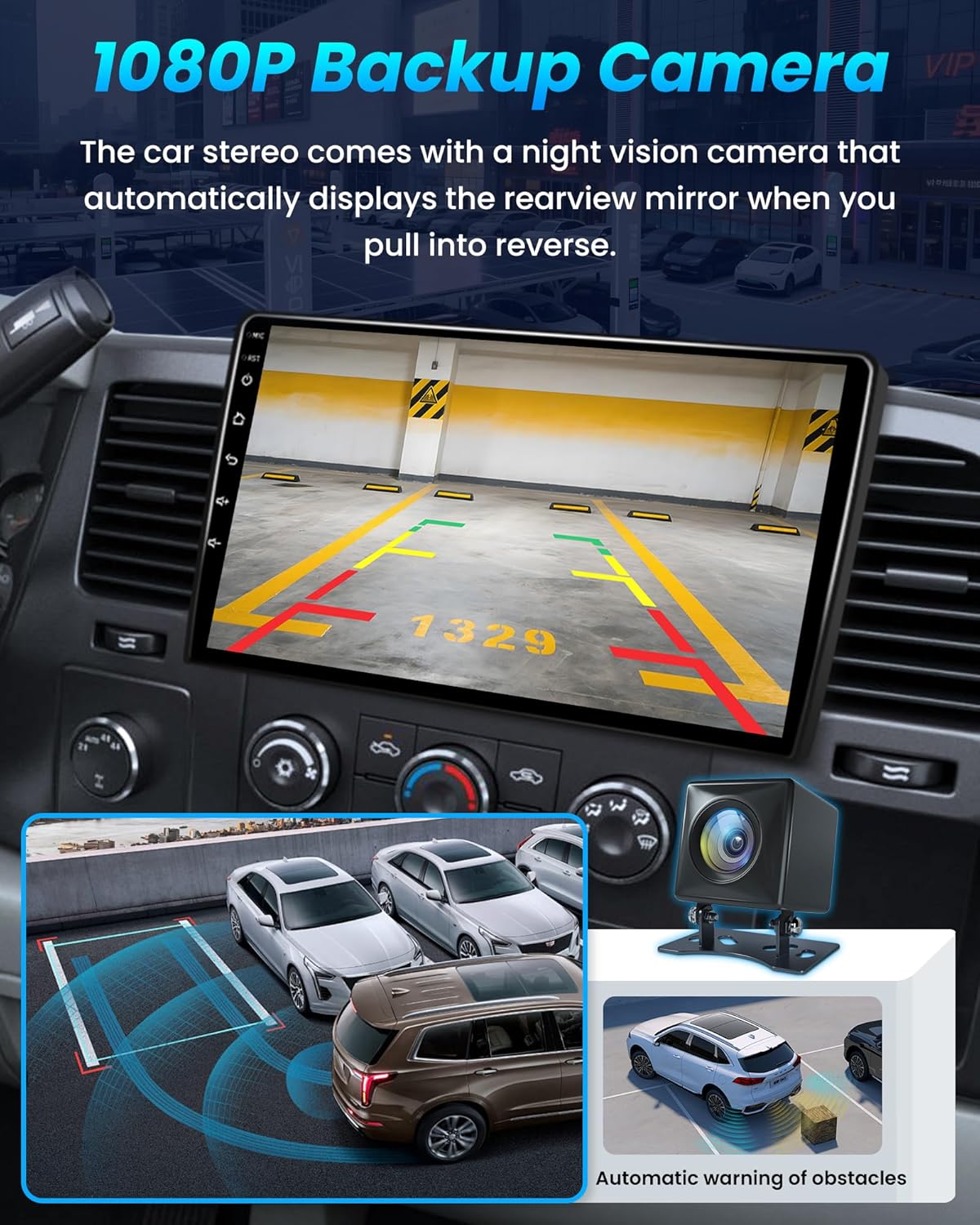 8Core + 32GB ROM Car Radio Stereo for 2007-2013 Chevy Silverado: GMC Sierra 10-inch 1280 * 800P IPS Touchscreen Wireless Carplay Android Auto 5G WiFi Bluetooth GPS FM AM SWC