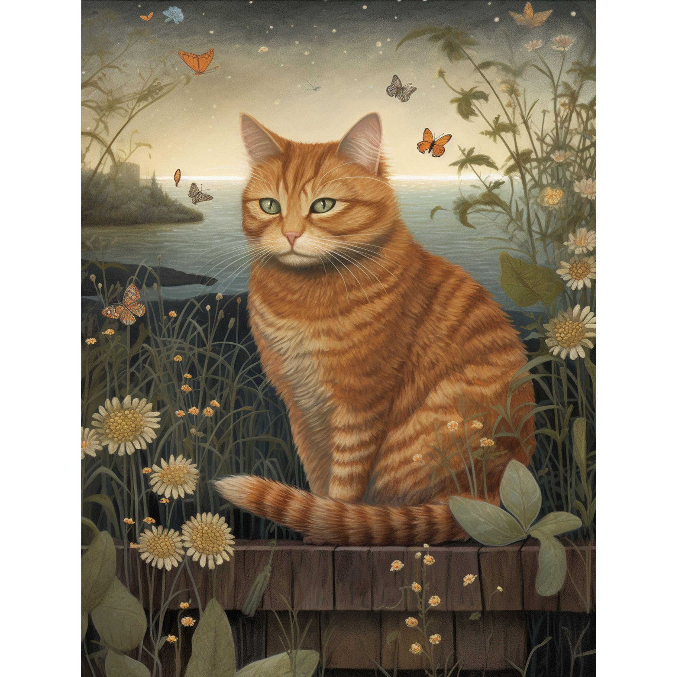 Papel de arroz Gatos, 20 x 26,6cm (6pc) - 6 Diseños para Scrapbooking Tarjetas Manualidades, Decoupage by CRAFT KREATIVELY