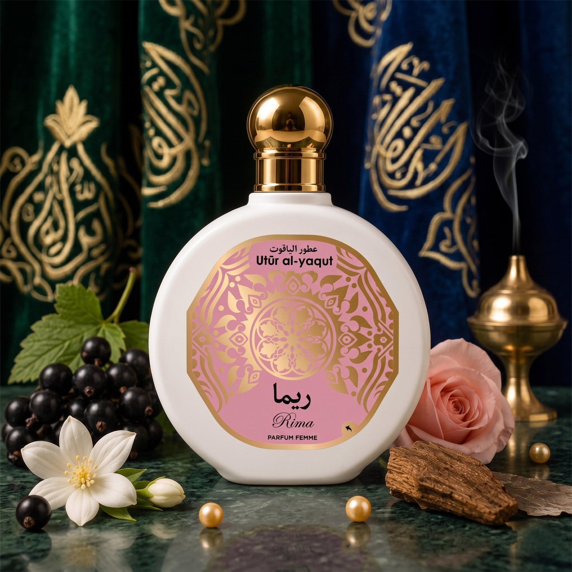 Utur Al-Yaqut Rima - Profumo da donna, EDP, 100 ml, confezione da 4 pezzi