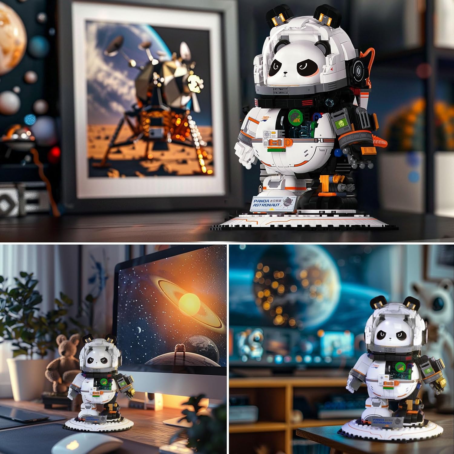 NUTCRACKER Space Panda Astronaut Building Blocks Kits - Animals Panda Toy Building Set for Adult, Cool Space Panda Collection Display Model, Birthday for Teens Boys Girls 14+ Age (829 Pieces)