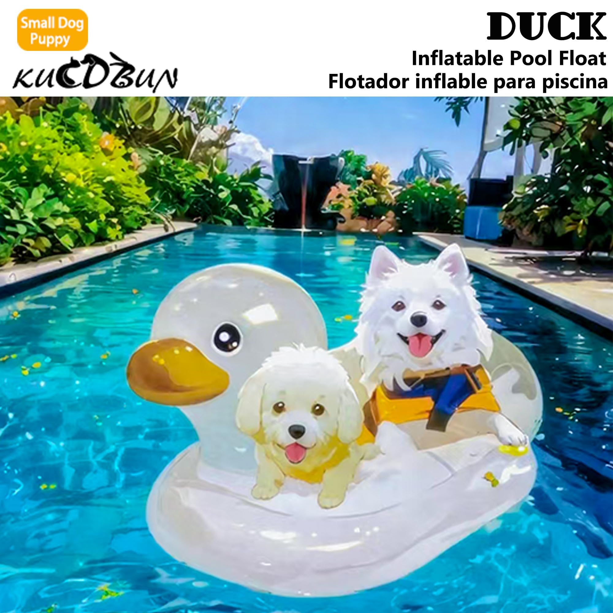 Hund Pool Float, Lustige 6-in-1 Aufblasbare Hundeschwimmer für Pool, Haustier Floatie Floatie Floatie Float für Kleine Hunde, Welpen und Hunde