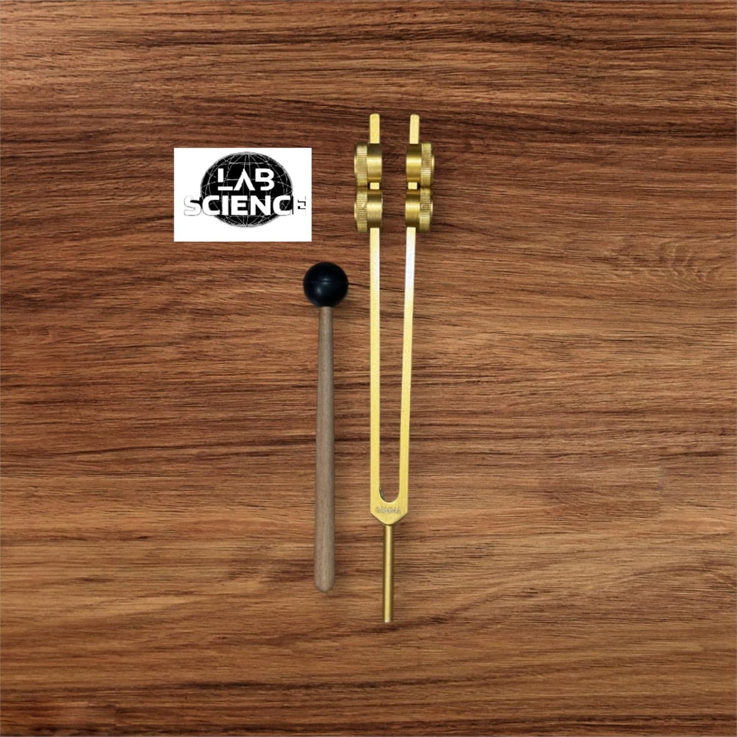 Gamma 40Hz Tuning Fork Set, Gold Weighted, with Mallet and Velvet Bag