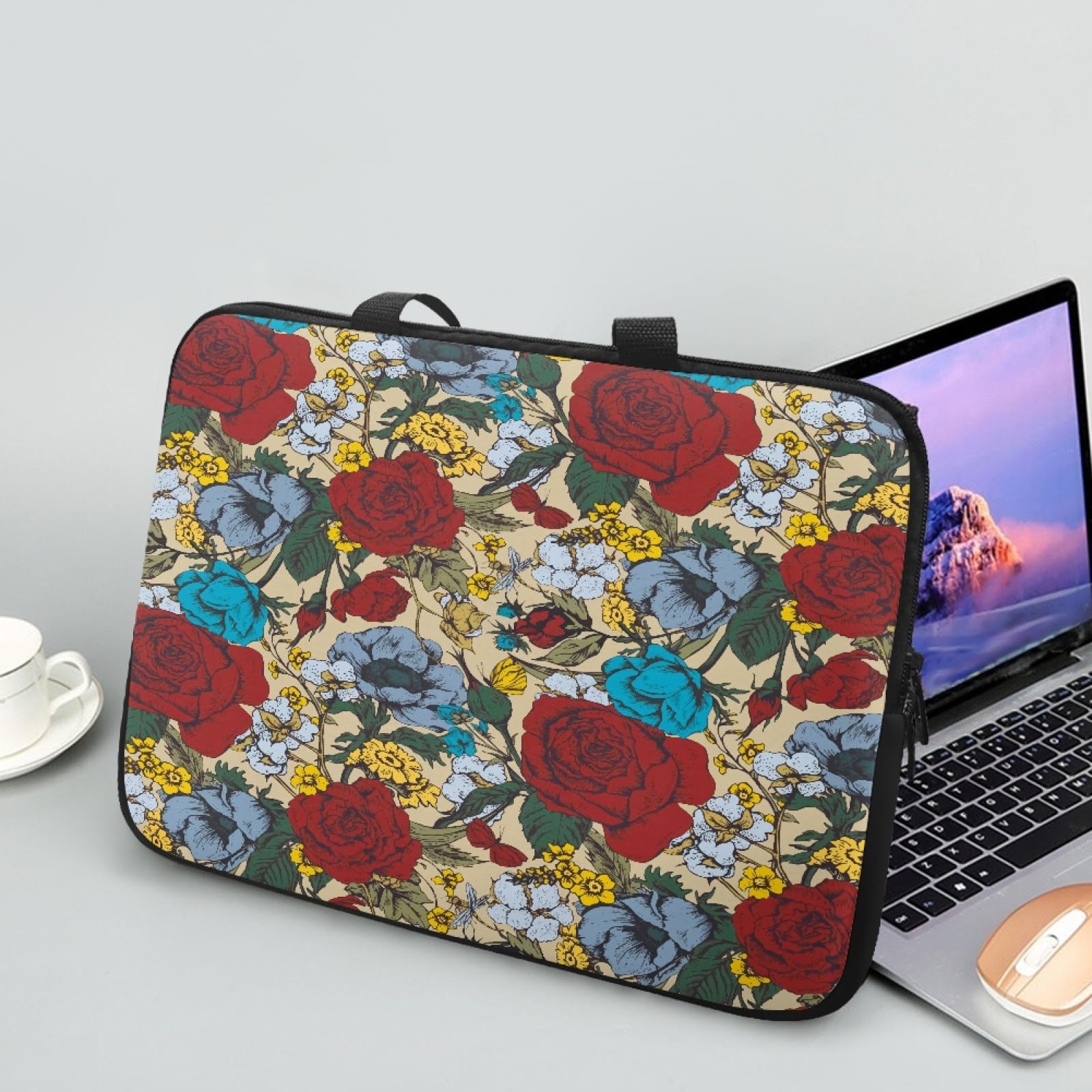 Housse Pour Ordinateur Portable De Fleurs 35x26x3cm Étui