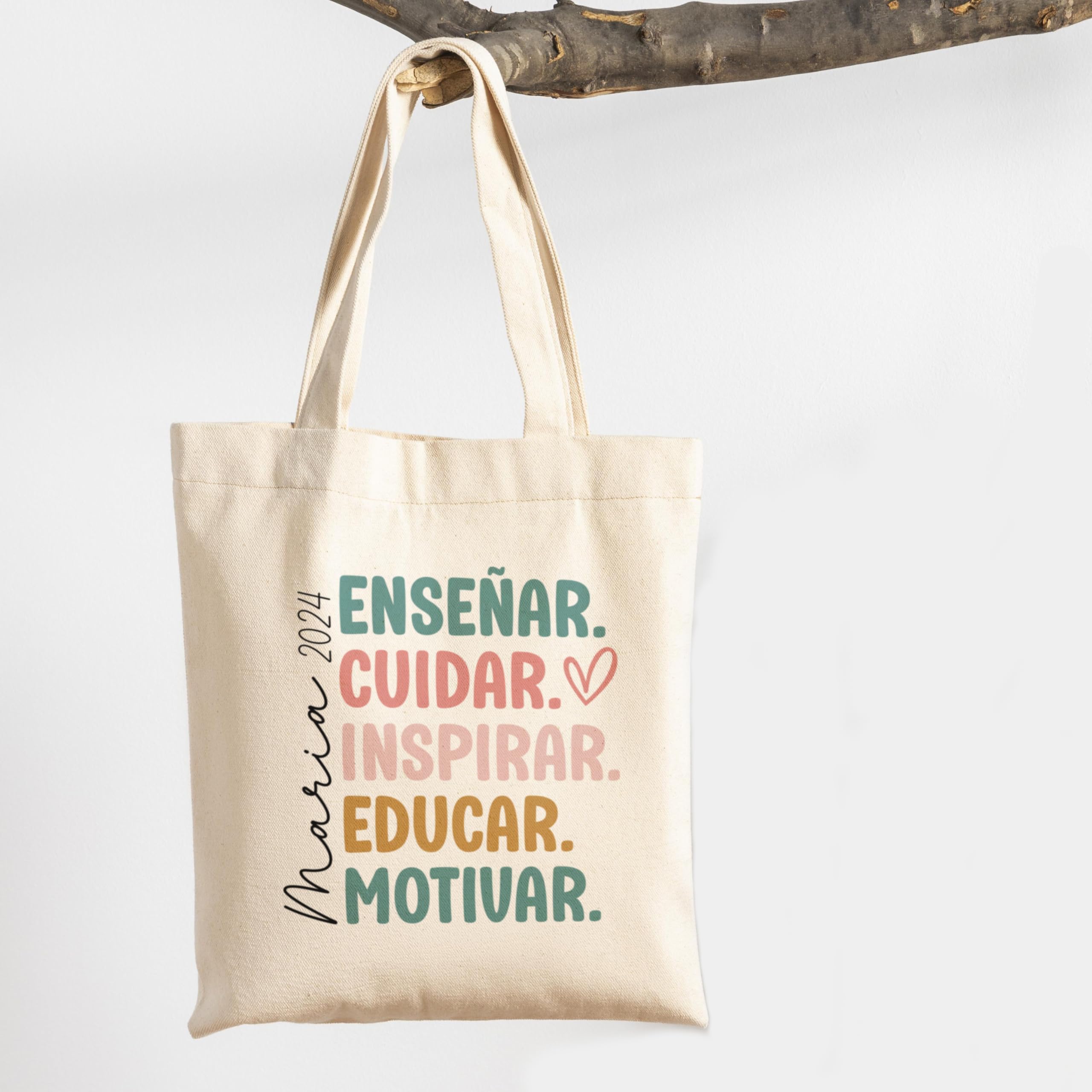 Evyre Regalo Fin de Curso Profesores Tote Bag Botella térmica Profesora Personalizado Maestra Infantil Regalos para Profesores Originales Recuerdos Alumnos
