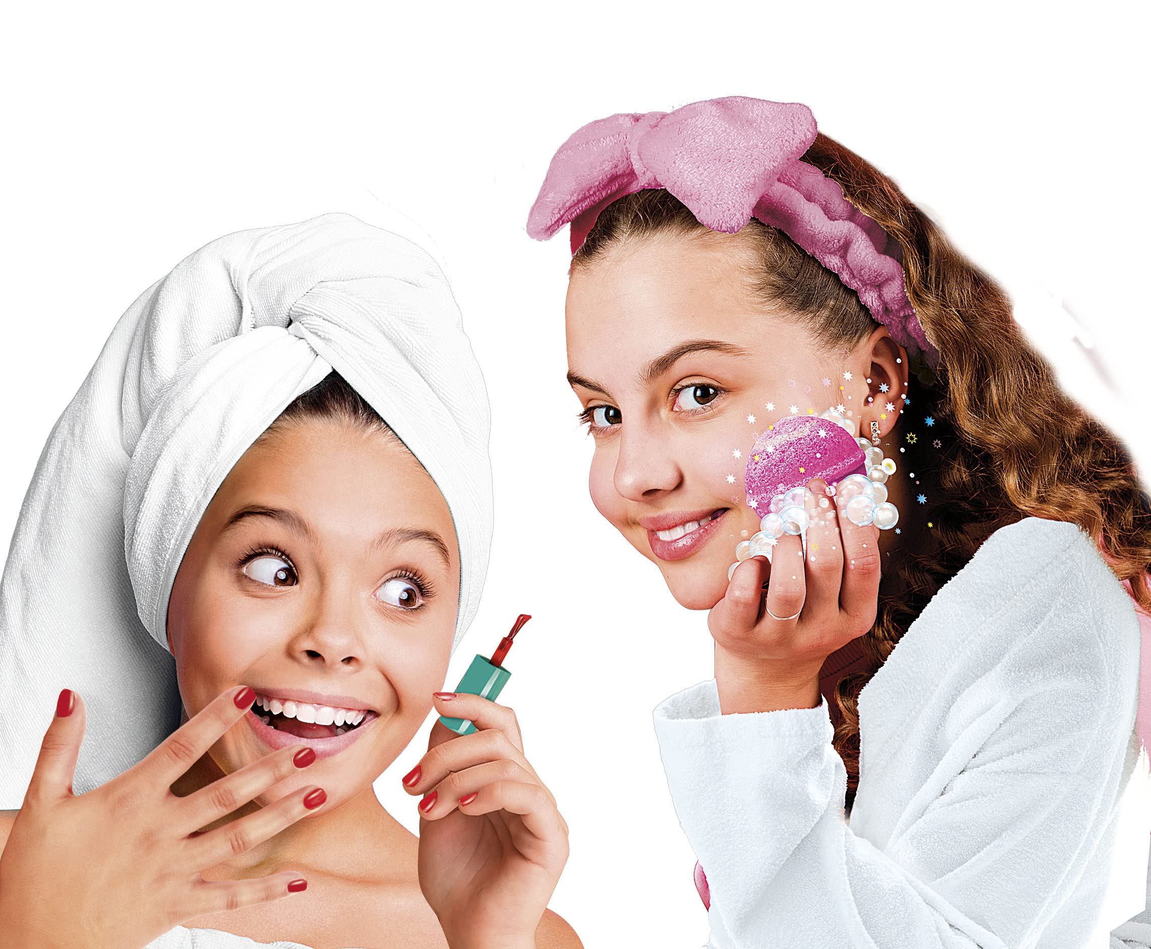 Clementoni Scienza e Gioco Lab - My Beauty Routine, Laboratorio Cosmetico per Bambine 8+ Anni per Maschere Viso, Bombe da Bagno e Smalti, Made in Italy, Lingua Italiana, 19316