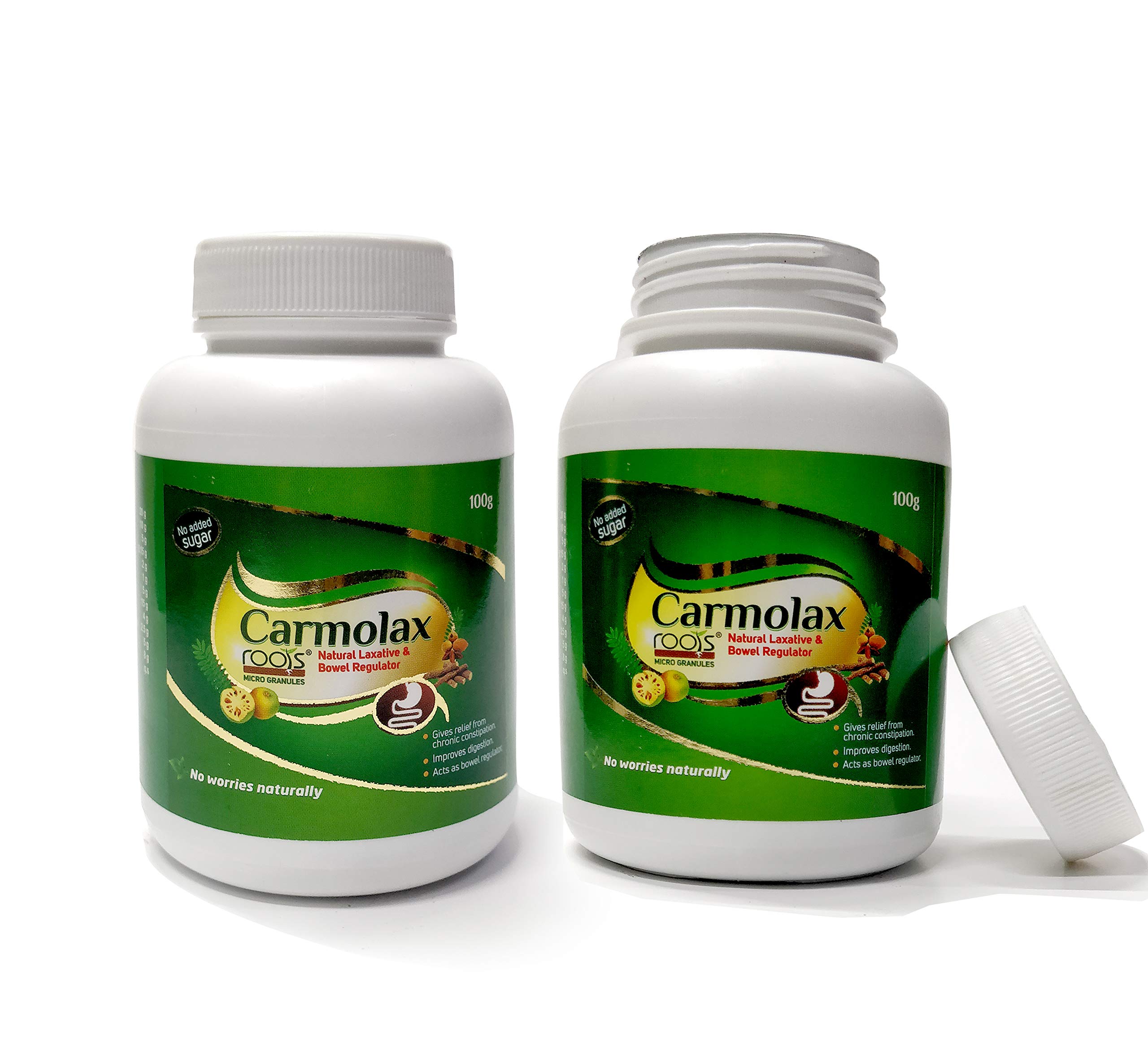 Carmolax Roots Micro Granules (100 g) -Natural Laxative and Bowel Regulator - Pack of 2