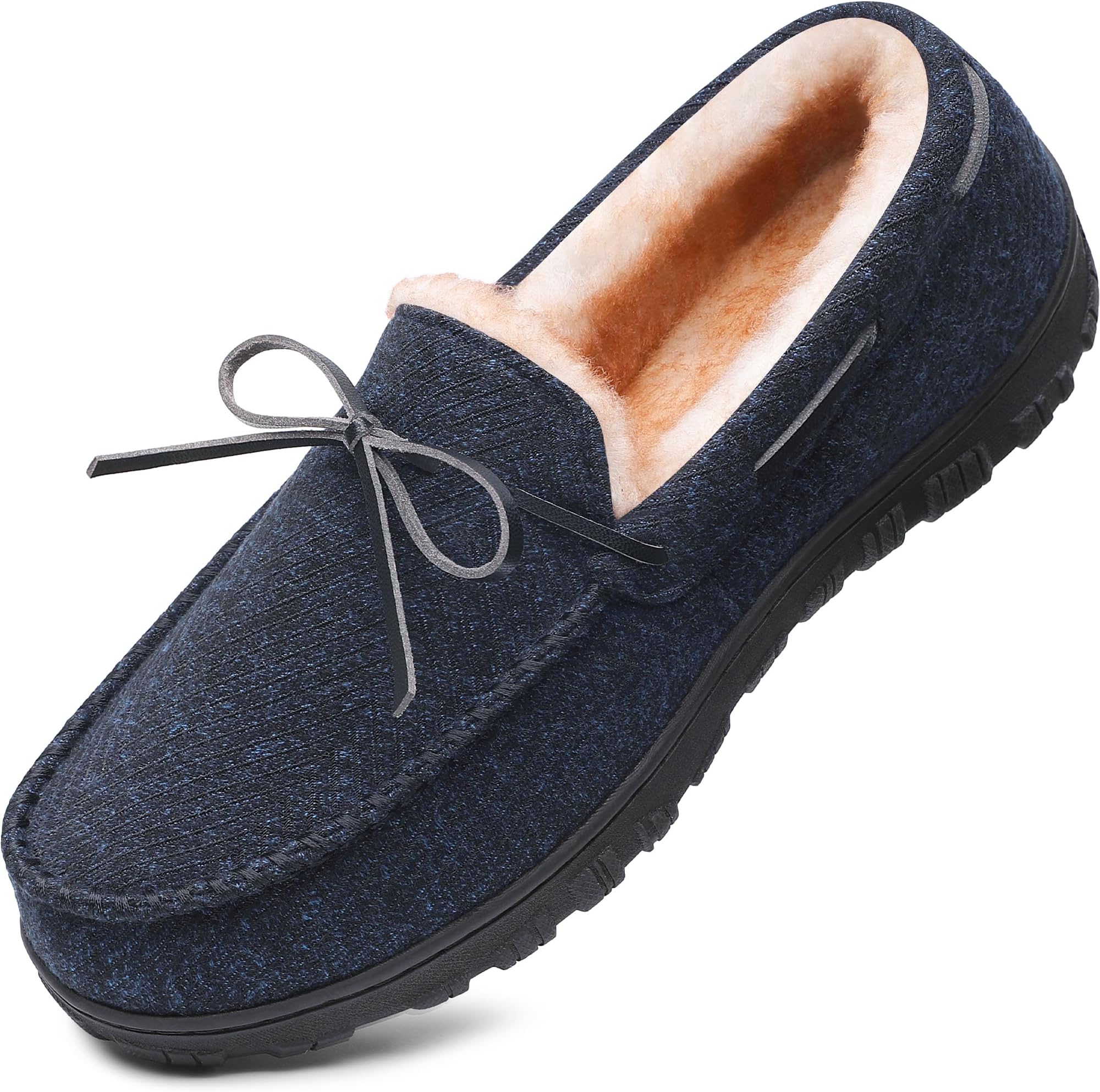 Mens Slippers Indoor Outdoor Memory Foam House Shoes Anti-Slip Moccasins Slippers for Men