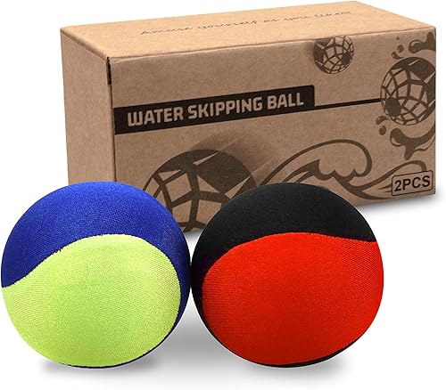 Vista 8 de Pelota de salto de agua de verano, paquete de 2 pelotas de rebote de agua, pelota de agarre para playa, piscina, río lago Azul