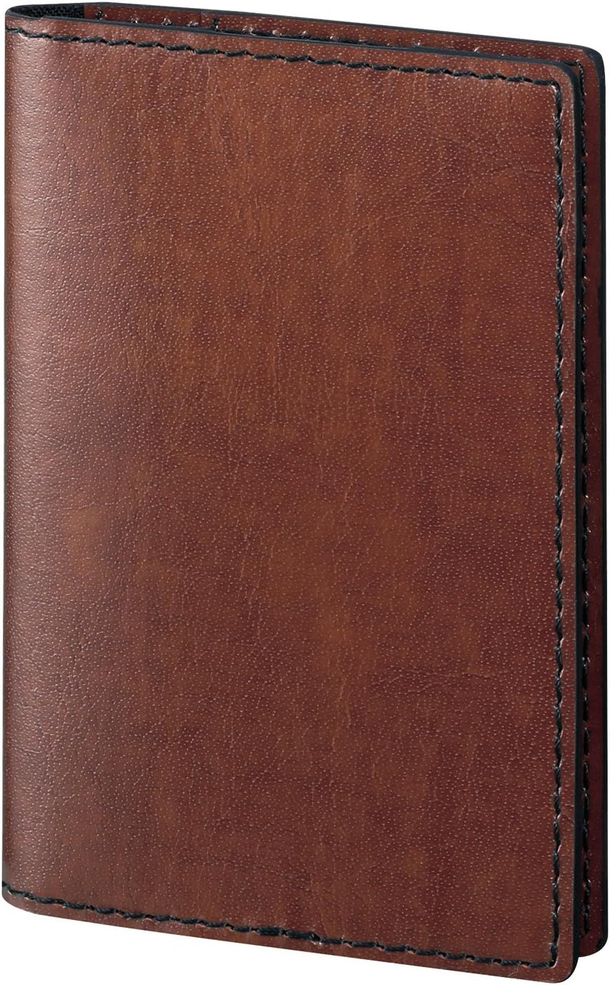 レイメイ藤井 Raymay Fujii ZVN234C Memo Pad with Card Holder, Memo Notebook, Leather, Brown