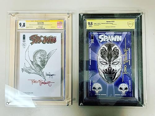 Miniatura 5 de Vitrina UV-Flex para cómics de grado CGC y CBCS  99% con protección UV  Crafti Comics (parte trasera de madera clara)