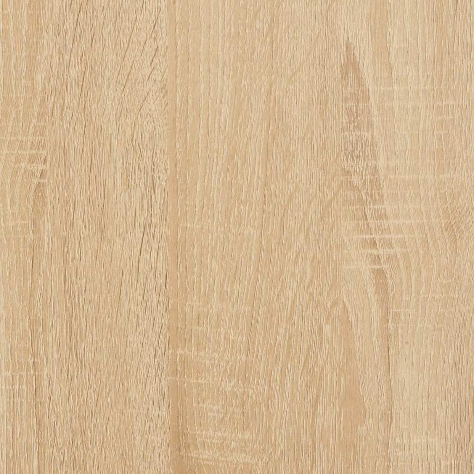 Tidyard Armadietto Rovere Sonoma 60x29,5x90 cm in Legno Multistrato 3 Ripiani Aperti e 3 con Ante per Ufficio 801137