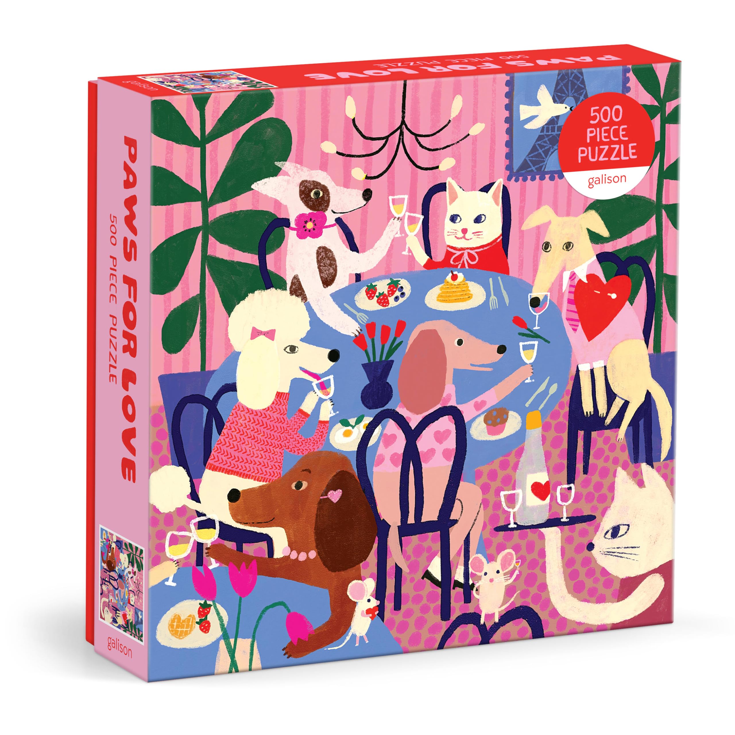 Paws For Love 500 Piece Puzzle by Galison 9780735385955