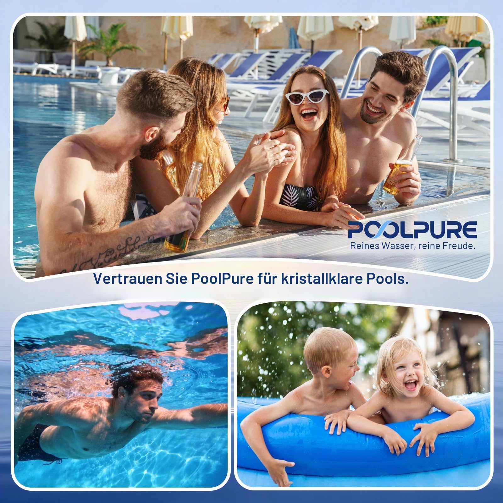 POOLPURE Filter für Typ A oder C, kompatibel mit Intex 29000E/59900E, Easy Set Poolfilter, Sommerausflüge oder Sommerwellen oberirdischen Pools, 6 Stück
