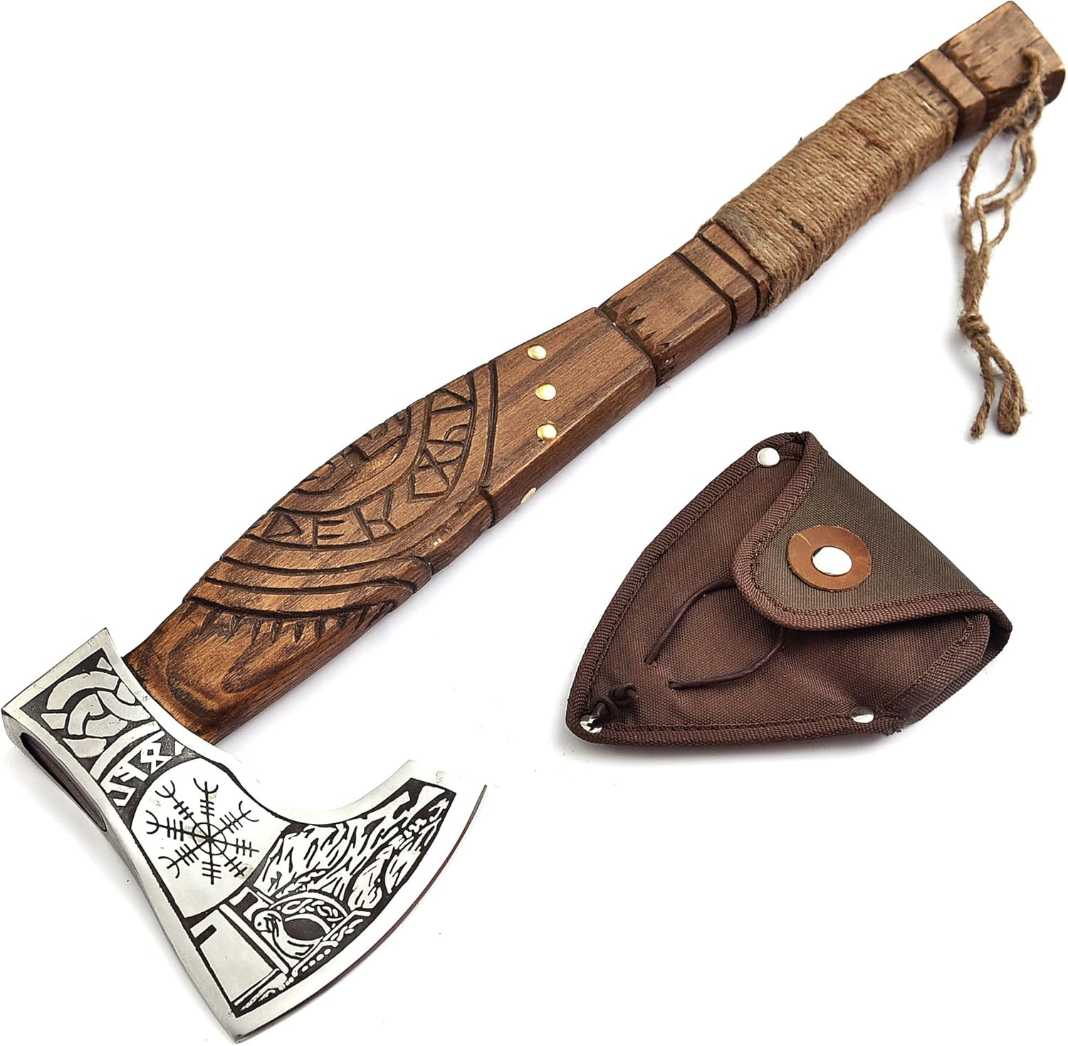Damascus Camping Hatchet Axe - Your Reliable Companion for Outdoor Adventures and Survival Situations-Outdoor Survival Axe