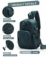 Vista 5 de Sling Crossbody Bag for Men Women, Tactical Backpack Shoulder Daypack Mini Anti-Theft Motorcycle Chest Bags, Small One Strap Backpack for Casual