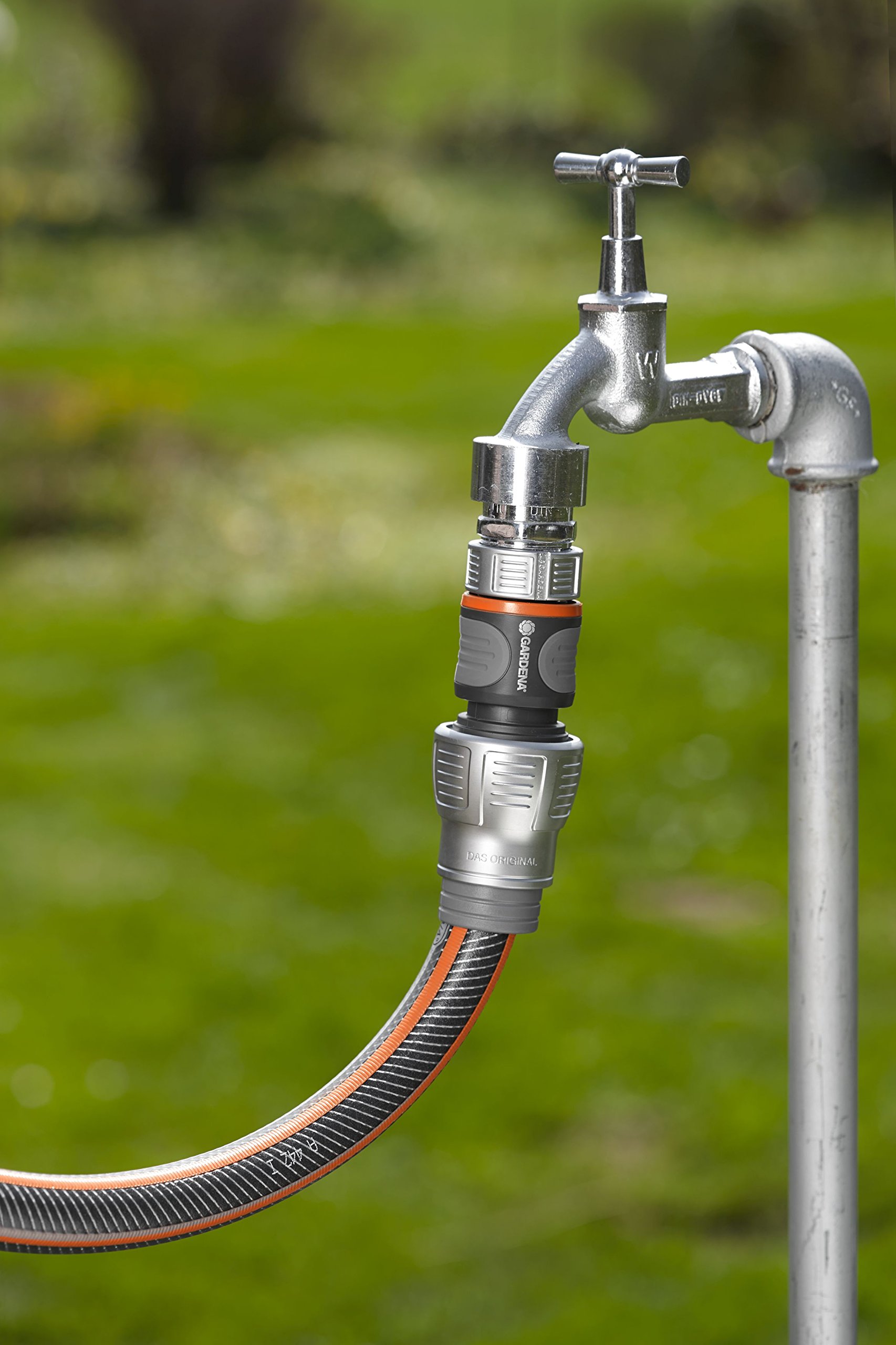 Tuyau d'Arrosage Comfort Highflex de Gardena 19 Mm (3/4"), 25 M : Tuyau à Profil Power-Grip, 30 Bars & Raccord d'Arrosage de Tuyau Premium 19 mm (3/4") de Gardena : Adaptateur pour Robinets, Emballé