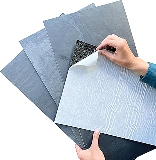 Slate-Lite Stick & Go Stone Veneer Tiles, 11.81 x 23.62 inches, 11.62 Sq Ft, Pack of 6, Natural Stone Surface, Easy Installation, Multiple Color Options (Nero)