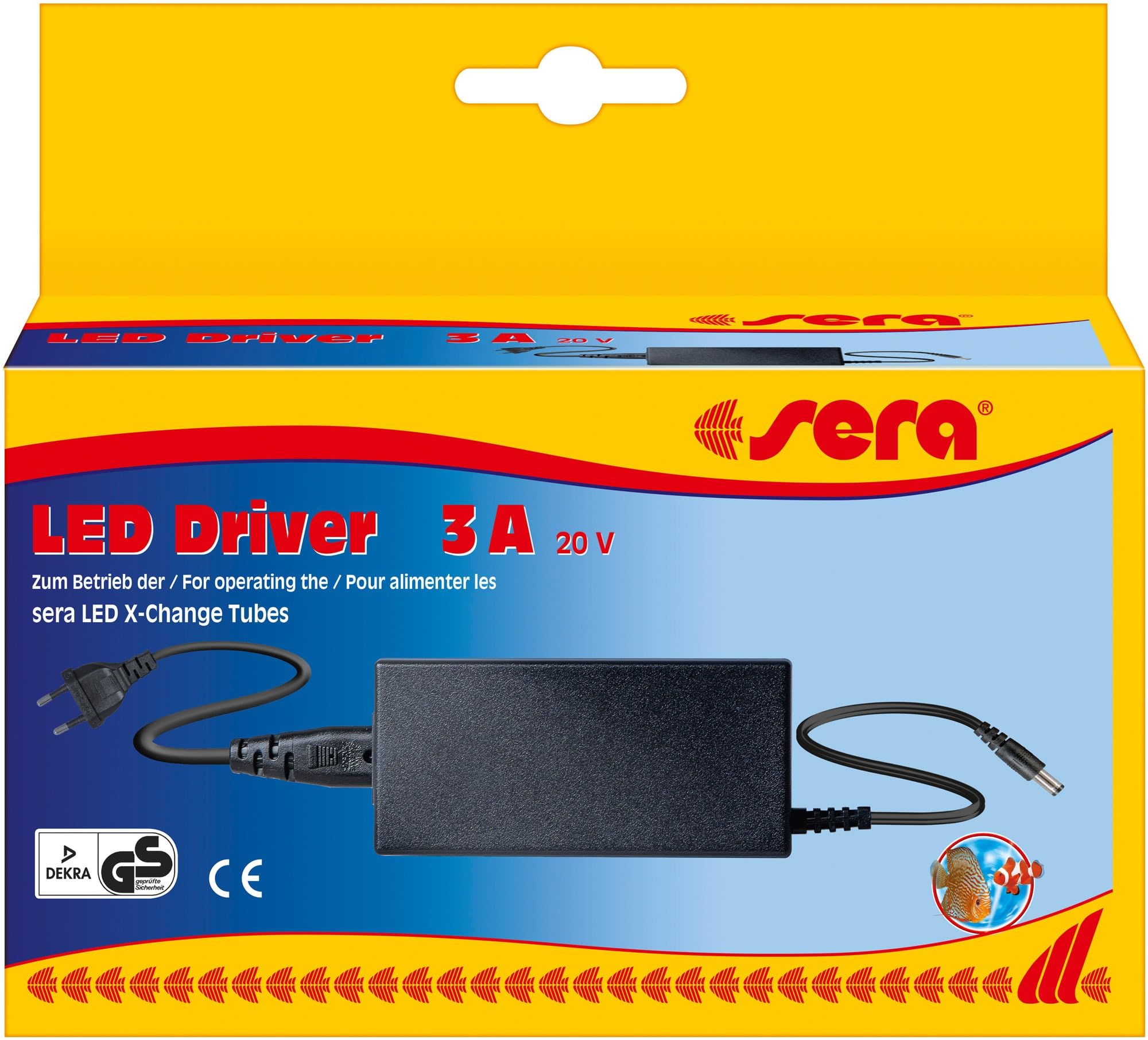 sera LED Vorschaltgerät 20 V DC 3 A | Zum Betrieb LED Tubes | Optimaler Energieverbrauch | Sichere & zuverlässige Stromversorgung | Max. Verbrauch < 60 Watt | Kombinierbar mit Triple Cable