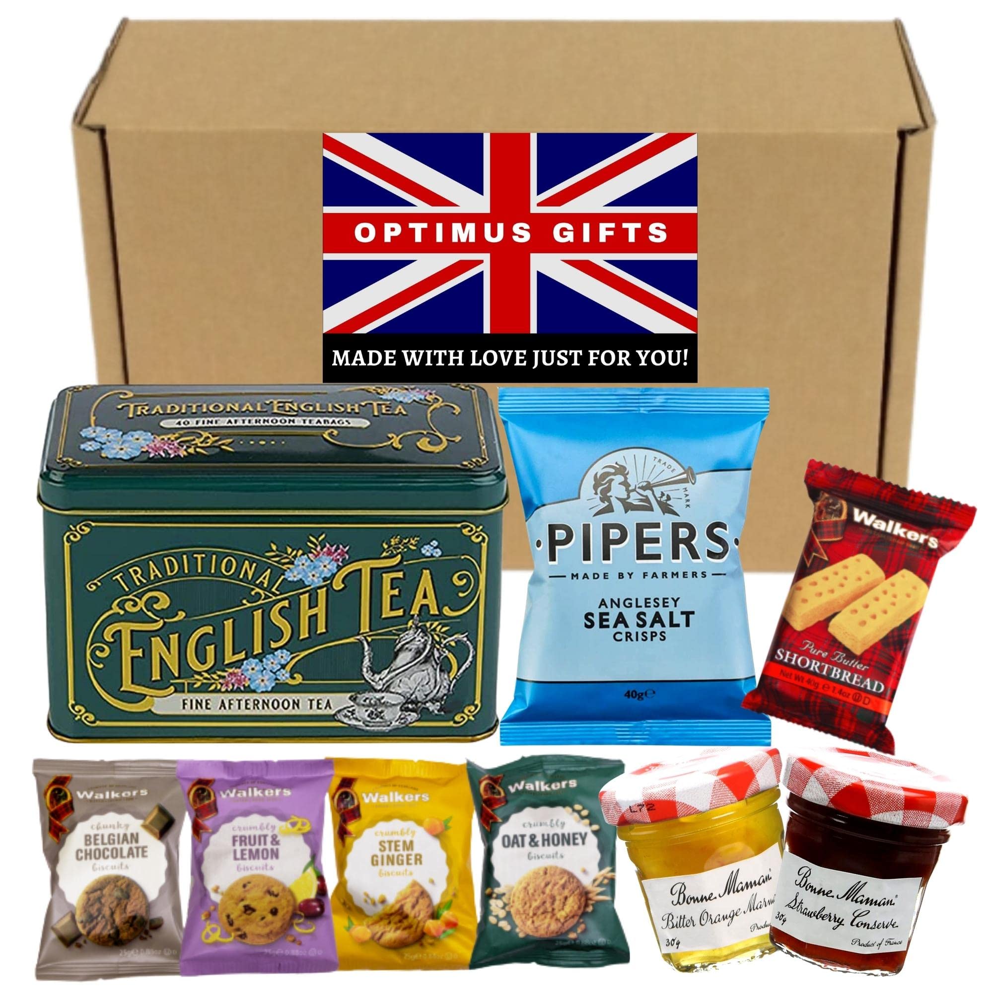 Buy Afternoon Tea Hamper Tea Gift Set includes Afternoon Tea, Strawberry Jam, Orange Marmalade