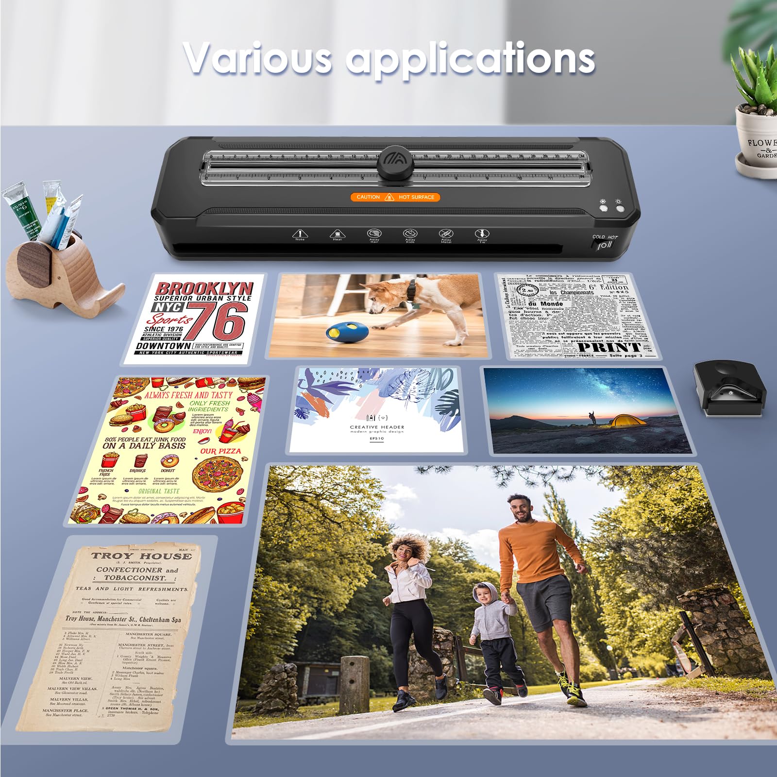 MAXDONE Fundas para plastificar transparentes, brillantes, de, A4, A5, A6, 50 unidades, 80 micras, adecuadas para todas las marcas de plastificadoras