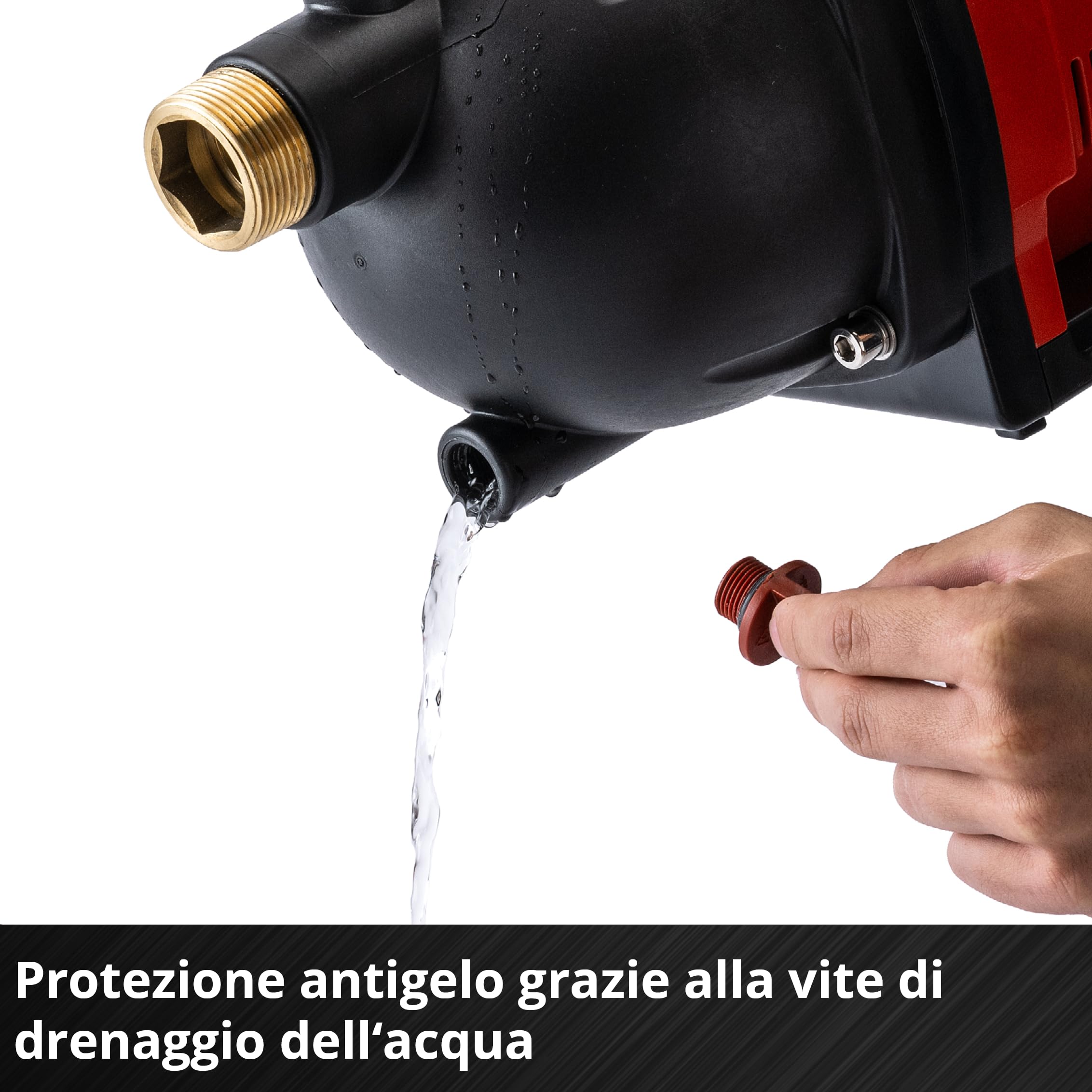 Einhell Pompa da giardino a batteria AQUINNA 36/30 Set Power X-Change (36 V, portata 3000 L/h, altezza mandata max. 26 m, interruttore ECO, incl. tubo flessibile di aspirazione da 4 m, senza batterie)