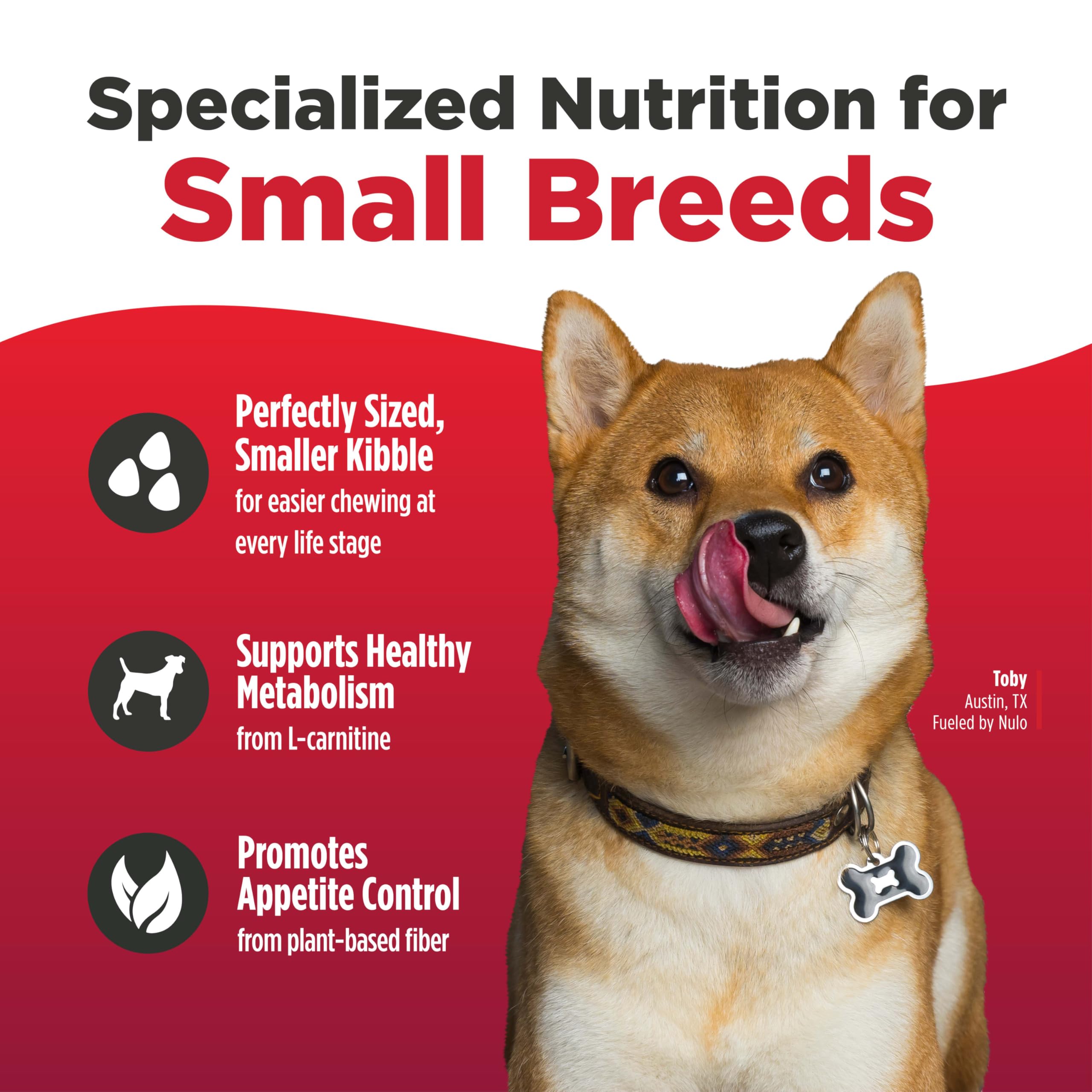 Nulo Freestyle Hundefutter für kleine Rassen, hochwertiges Trockenfutter für Erwachsene und Welpen, getreidefrei, kleineres Trockenfutter, mit BC30 Probiotikum für gesunde Verdauung