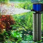 200GPH Aquarium Filter, Fish Tank Filter for 20-75 Gallon, Submersible Pump Filter for Green Water and Cloudy Clean, Ultra-Silent Green Killing Machine with Turtle Tank Deodorization