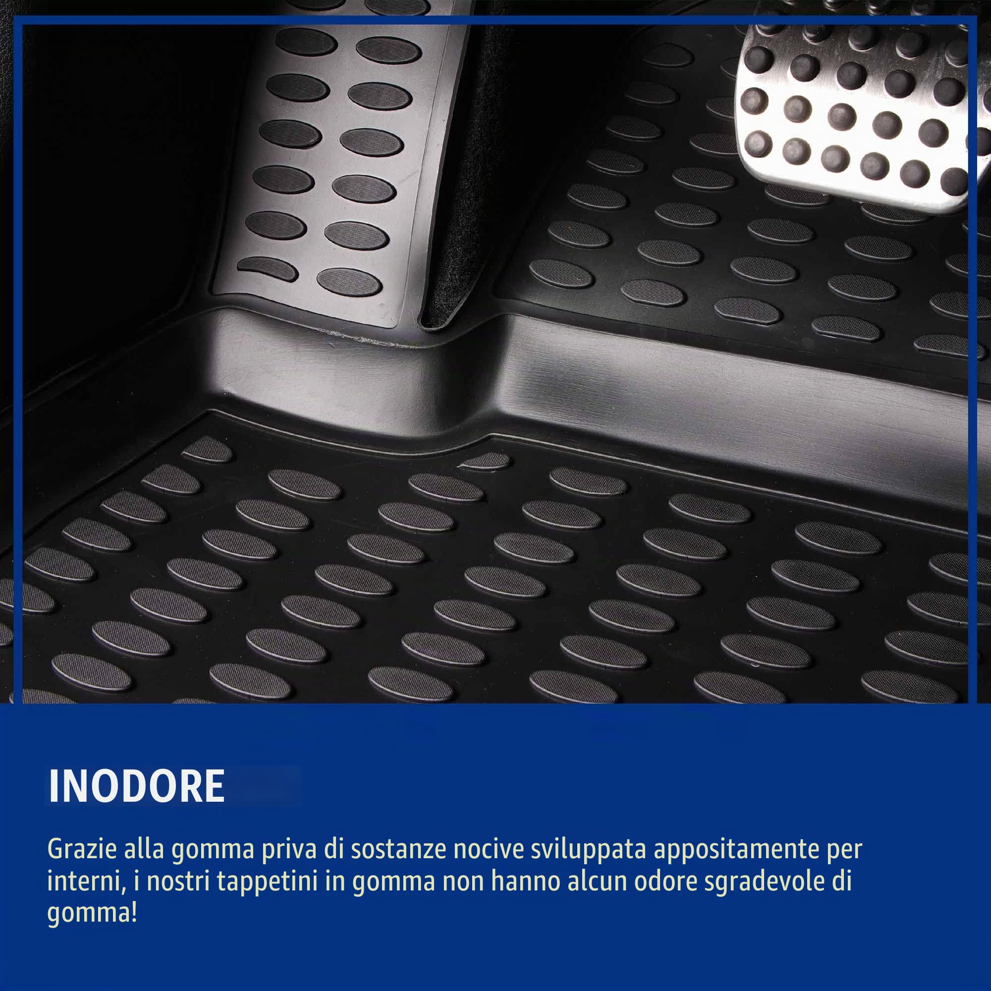 ELMASLINE 3D Tappetini Gomma per Ford Kuga 2 (II) 2012-2019 | Bordo Extra Alto | Tappetini Auto