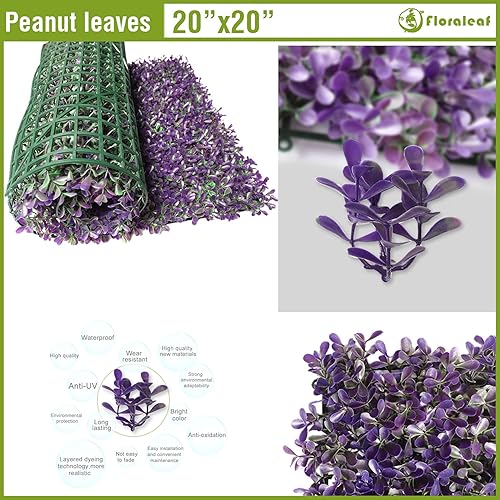 Miniatura 4 de 6 paneles artificiales de boj de 20 x 20 pulgadas, pantalla de privacidad para plantas de seto topiario, pantalla de privacidad de hiedra sintética