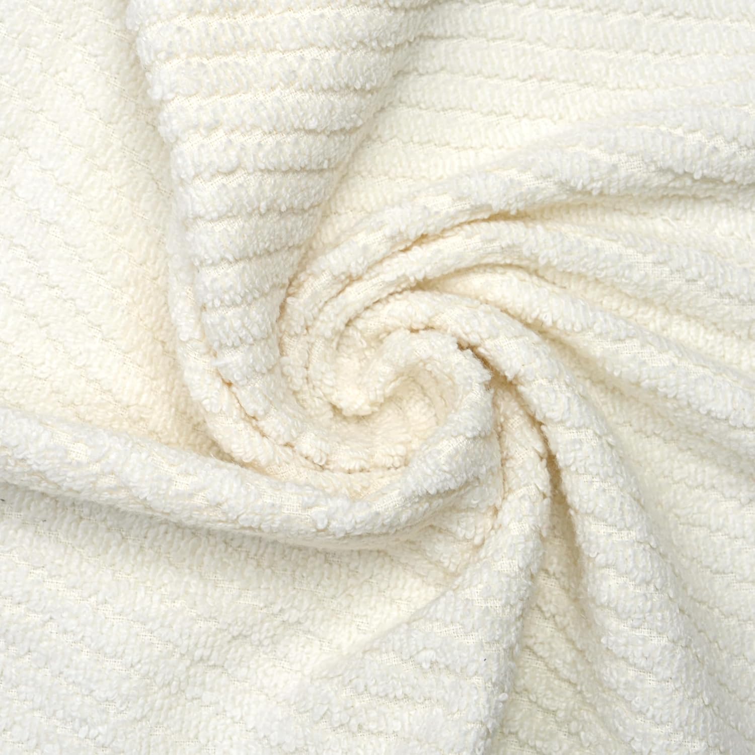 Tens Towels Pack of 6 Zero Twist Towels Set, 2 Bath, 2 Hand, 2 Waschloths, 100% Cotton, Light Weight, Extra Absorbent, Exceptional Softness, Perfect for Bathroom (Ivory)