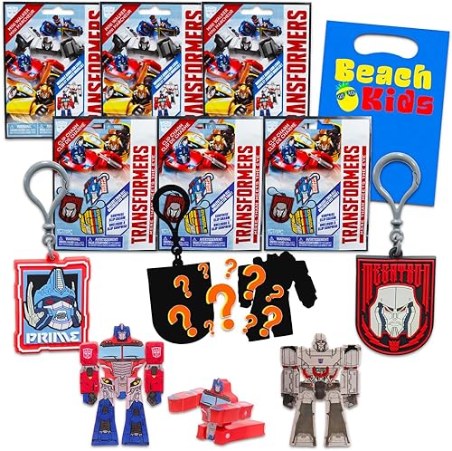 Transformers - Bolsa ciega para niños, paquete con 6 paquetes misteriosos Transformers con figuras y bolsas de botín Suministros para fiesta de
