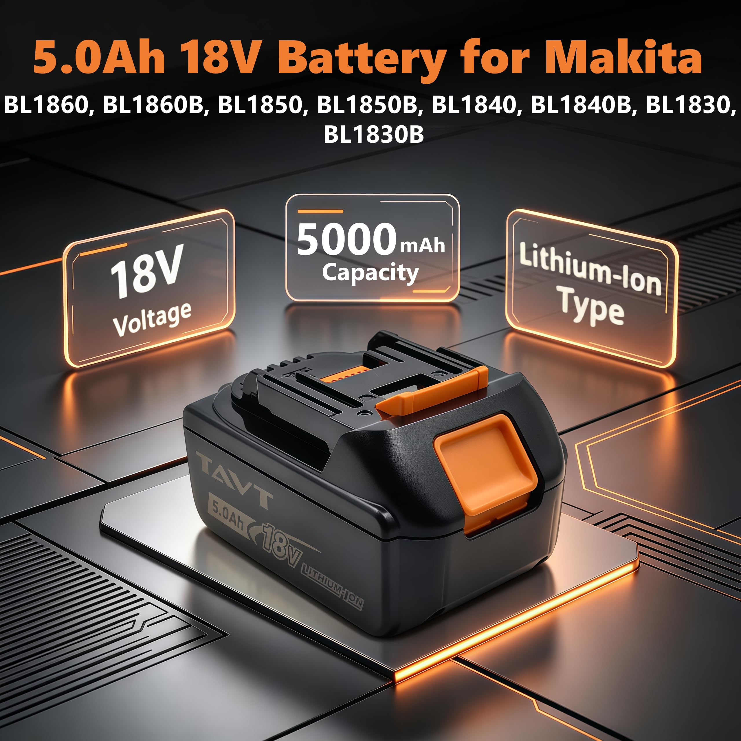 Batería de 18 V 5 Ah BL1850 y DC18RC compatible con batería Makita 5.0ah 18V BL1850B, BL1860, BL1860B, BL1840, BL1830, BL1820