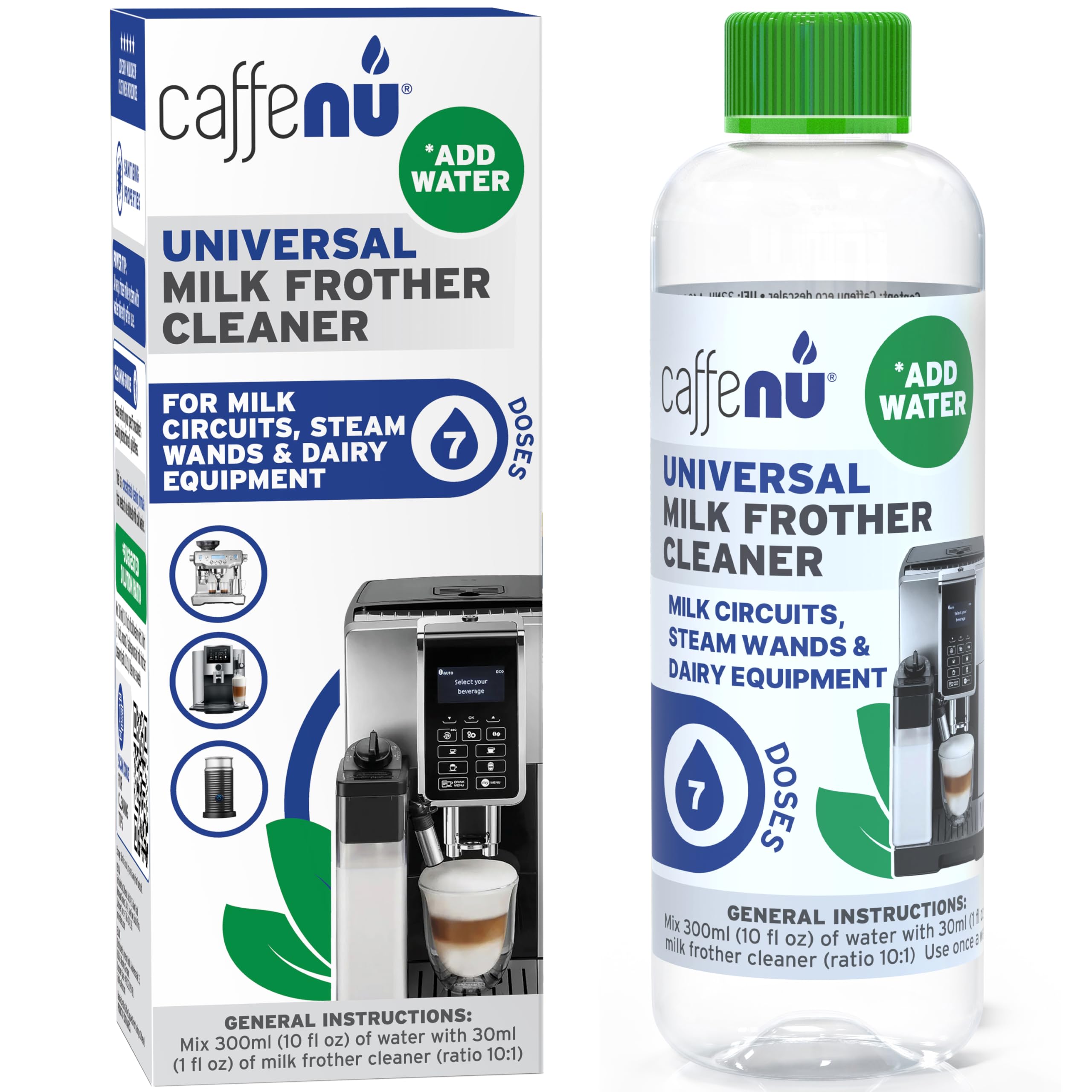 Universal Milk Frother Cleaner 200ml - For Milk Circuits, Steam Wands & Equipment - 7 Doses - Just Add Water