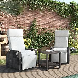 Grand patio Relaxliege Liegesessel mit Sitzkissen, Aluminiumgestell