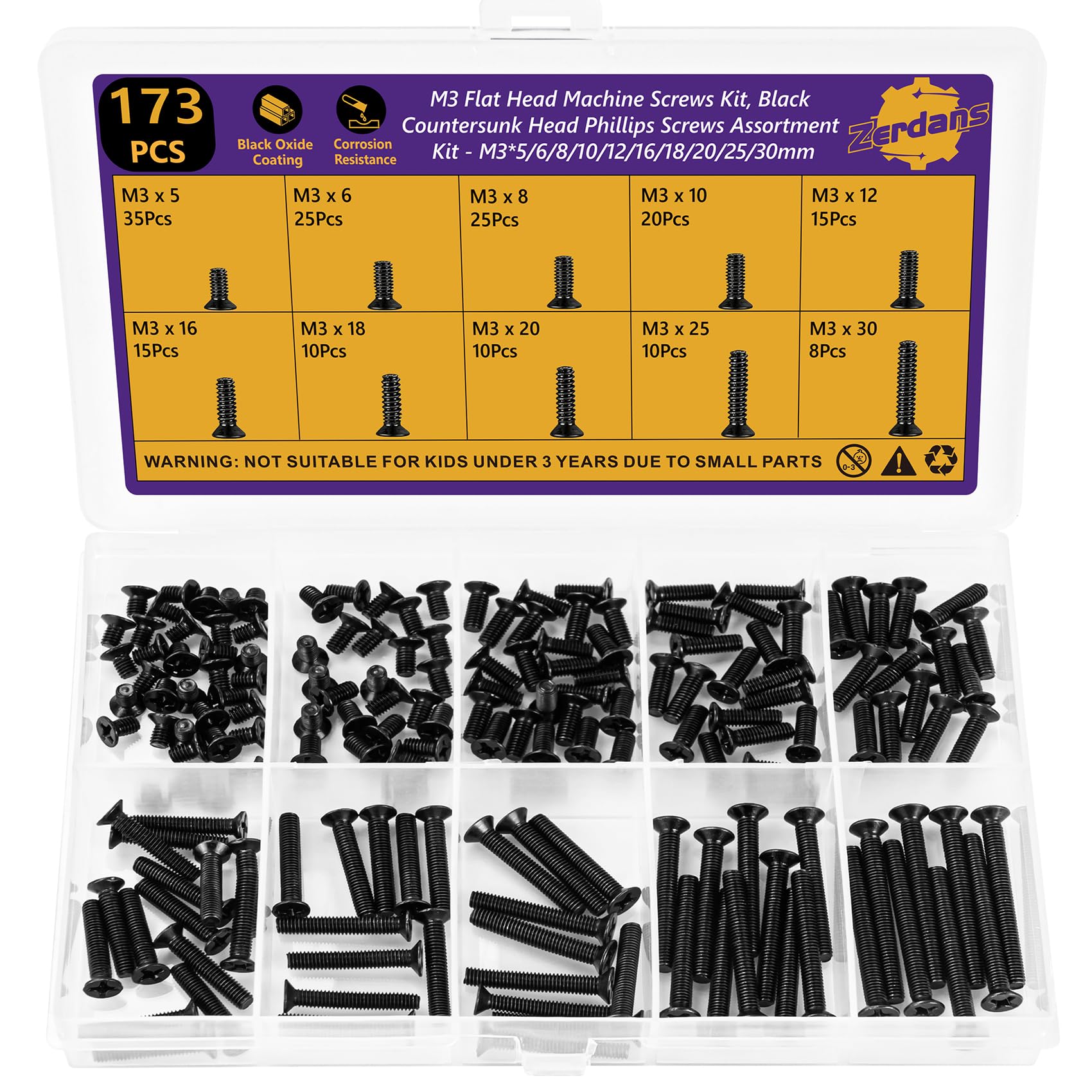 70pcs #6-32 Stainless Steel Machine Screws -29