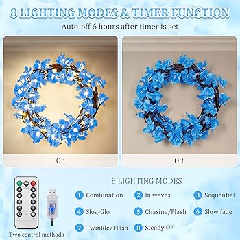 Amazon.com: 7.55 FT 144 LED Blue Cherry Enchanted Willow