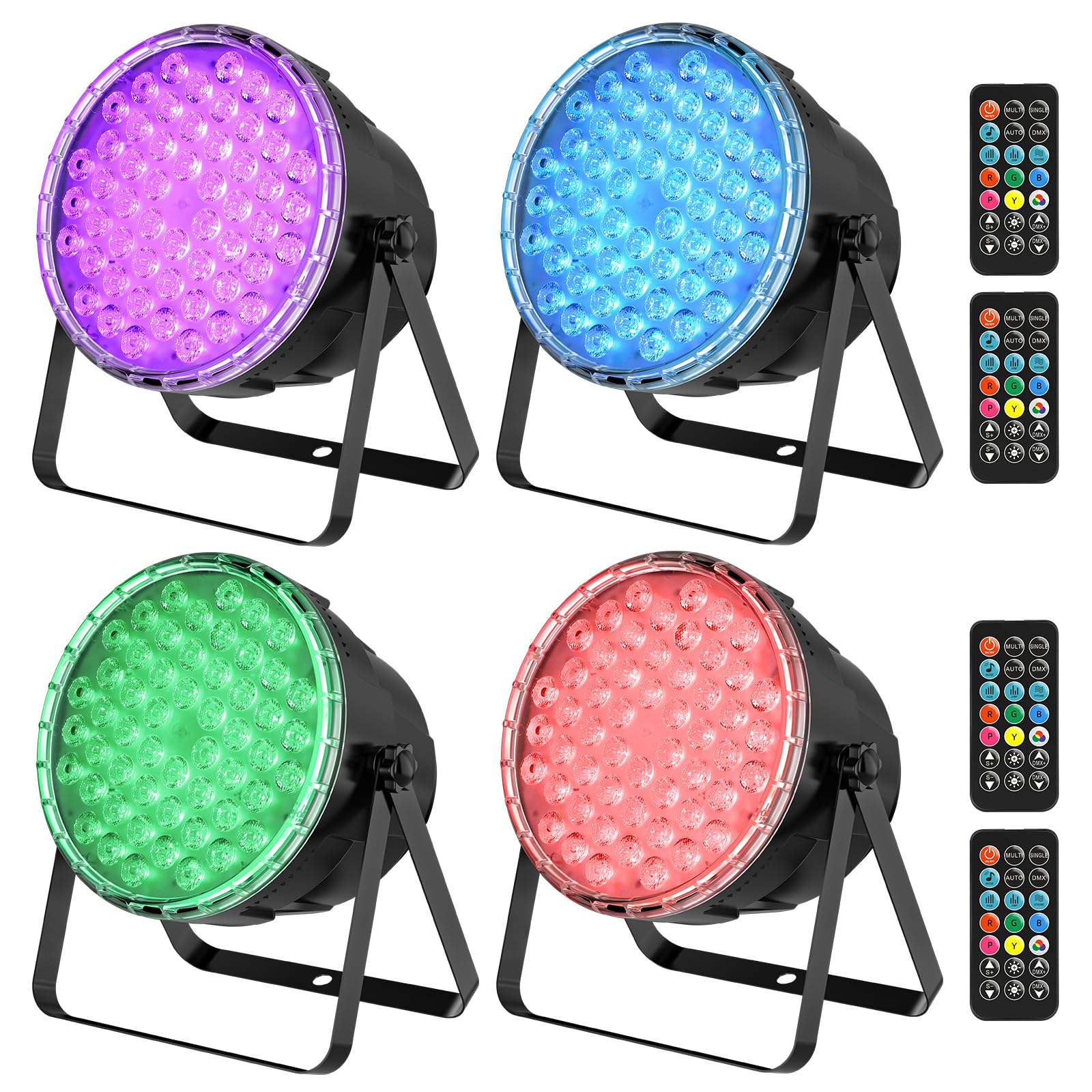 Photo 1 of Betopper 54x3W RGB LED Stage Par Lights with Remote Control, 4 Pack