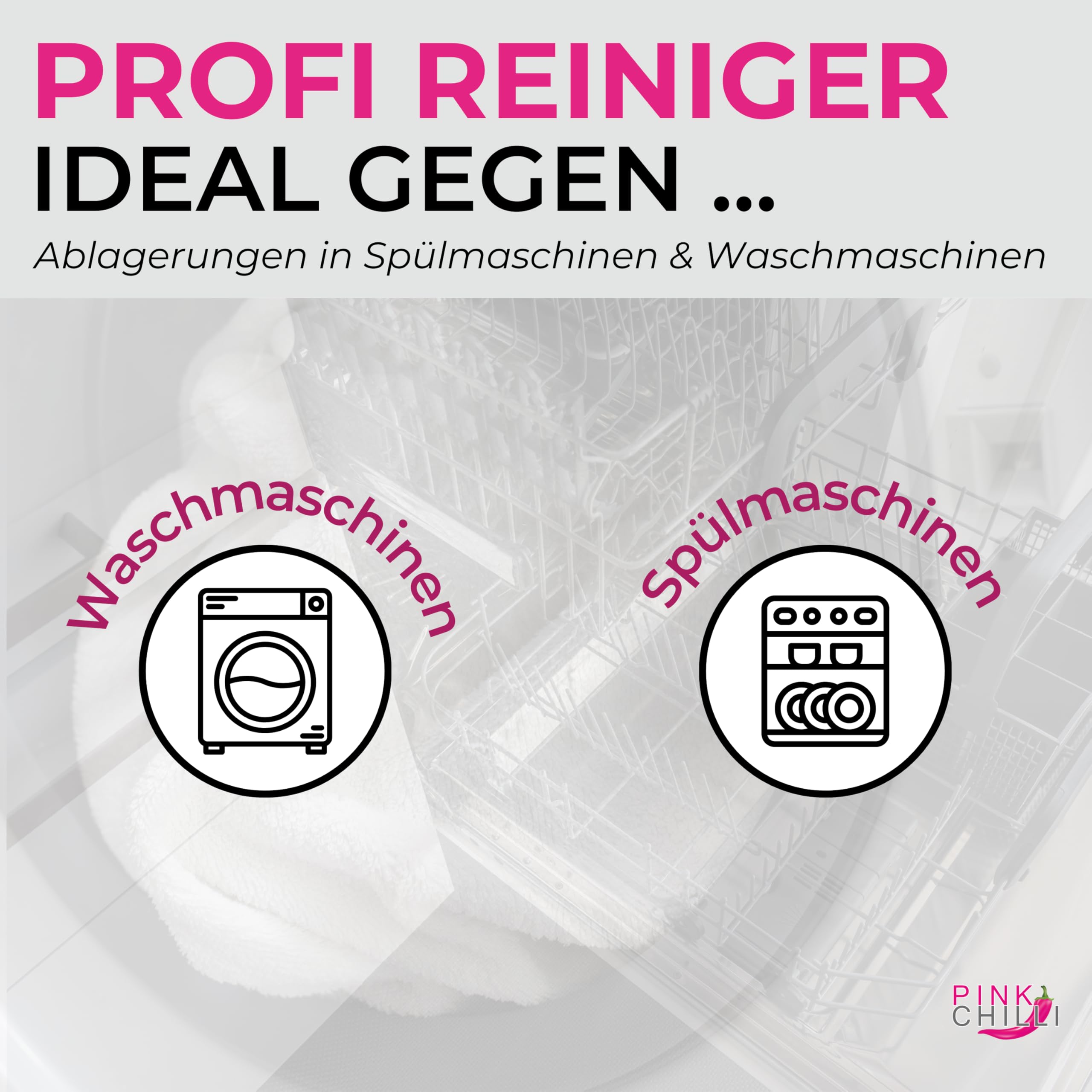 Maschinen-Boss 1l - Biofilm entfernen Waschmaschine & Spülmaschine - ca 100 Anwendungen - Sensoren Maschinenreinigung Geruchsentfernung - hochkonzentrierter Reiniger gegen Ablagerungen