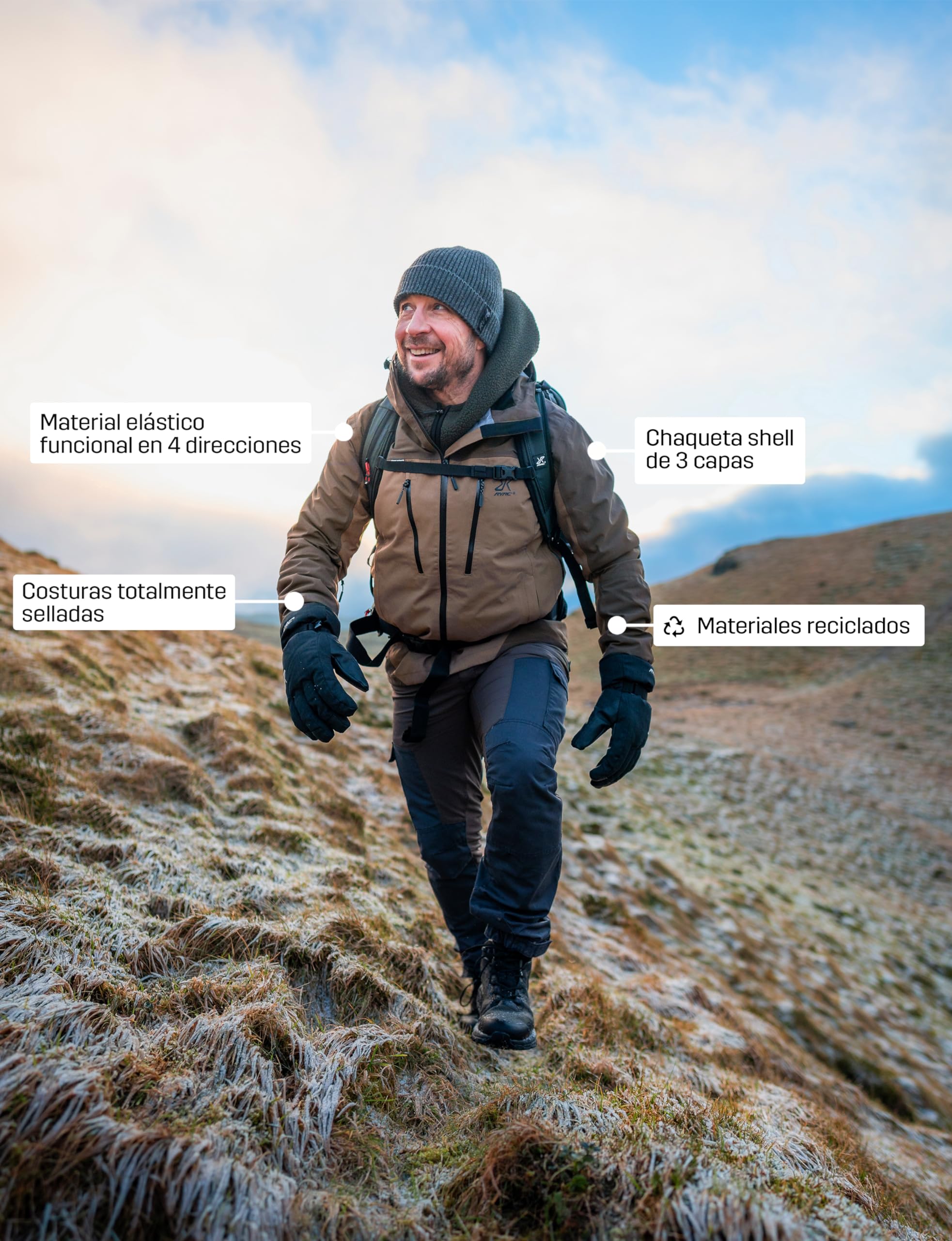 RevolutionRace Silence Proshell 3L Jacket para Hombre, Chaqueta Impermeable