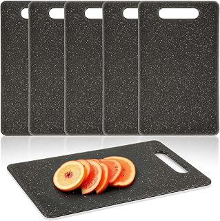 6 Pcs Cutting Boards for Kitchen, Small Plastic Cutting Board Set Dishwasher Safe Chopping Boards Portable Mini Meat Board for Kitchen Camping Traveling