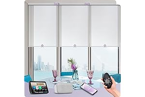 5% Openness Motorized Sun Shades for Outdoors Patio with Remote Control -...