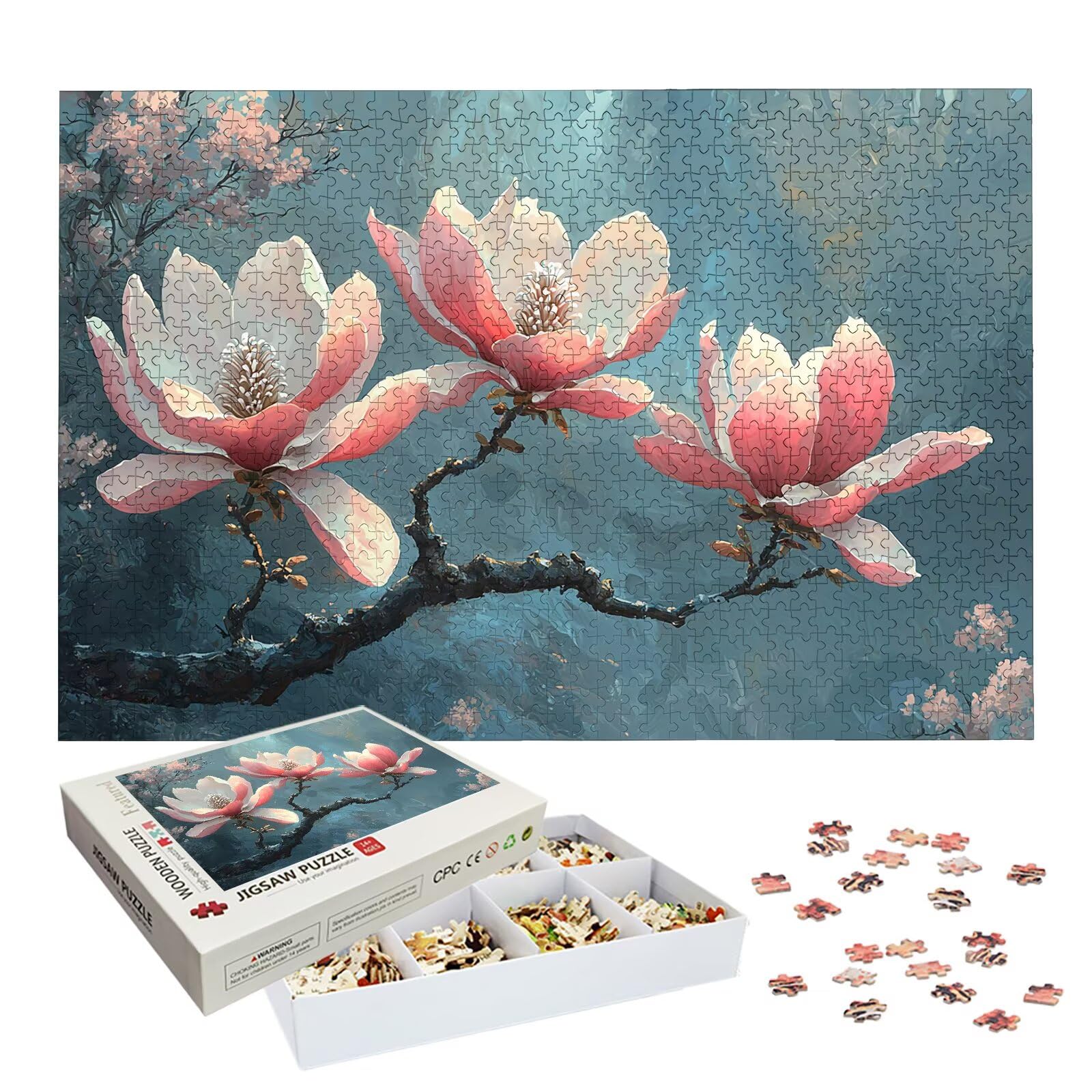 Puzzle 2000 Pezzi Fiore, Puzzle Paesaggio 2000 Pezzi Arte per Adulti e Bambini, Misura: 99.5x70.5 cm, Puzzles Legno per Adulti con Squisita Scatola di Imballaggio, Regalo Donna, Regalo Uomo, -9163