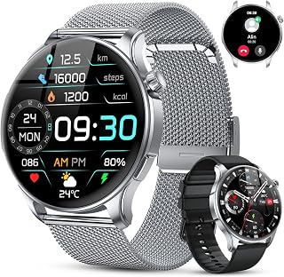 Kimeag Smart Watch for Men Women Fitness: Waterproof Make Answer Call Digital Mens Watches Step Tracker Running Smartwatch Android Phone Heart Rate SpO2 Sleep Monitor